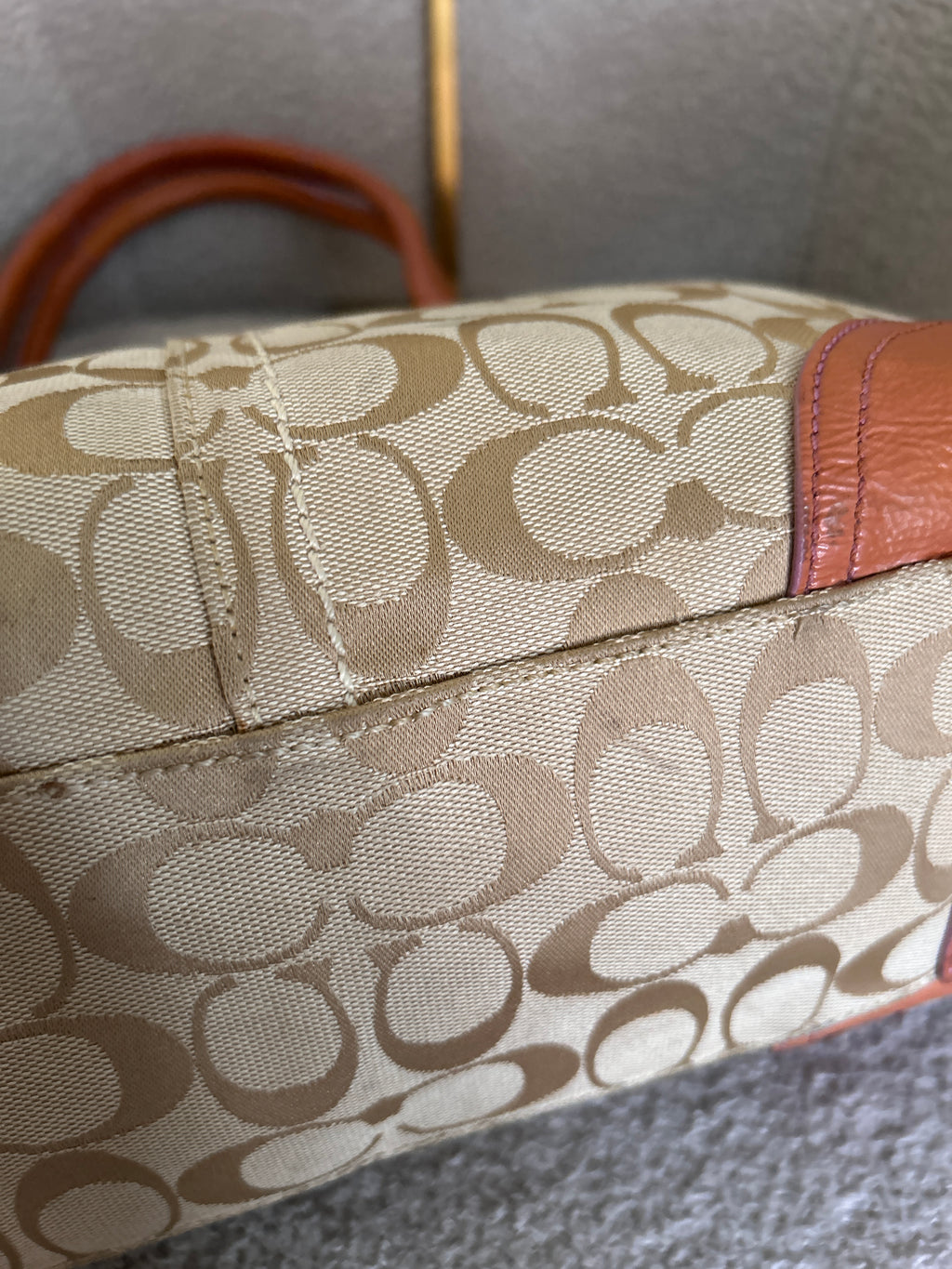 Vintage Coach large tote shoulder bag