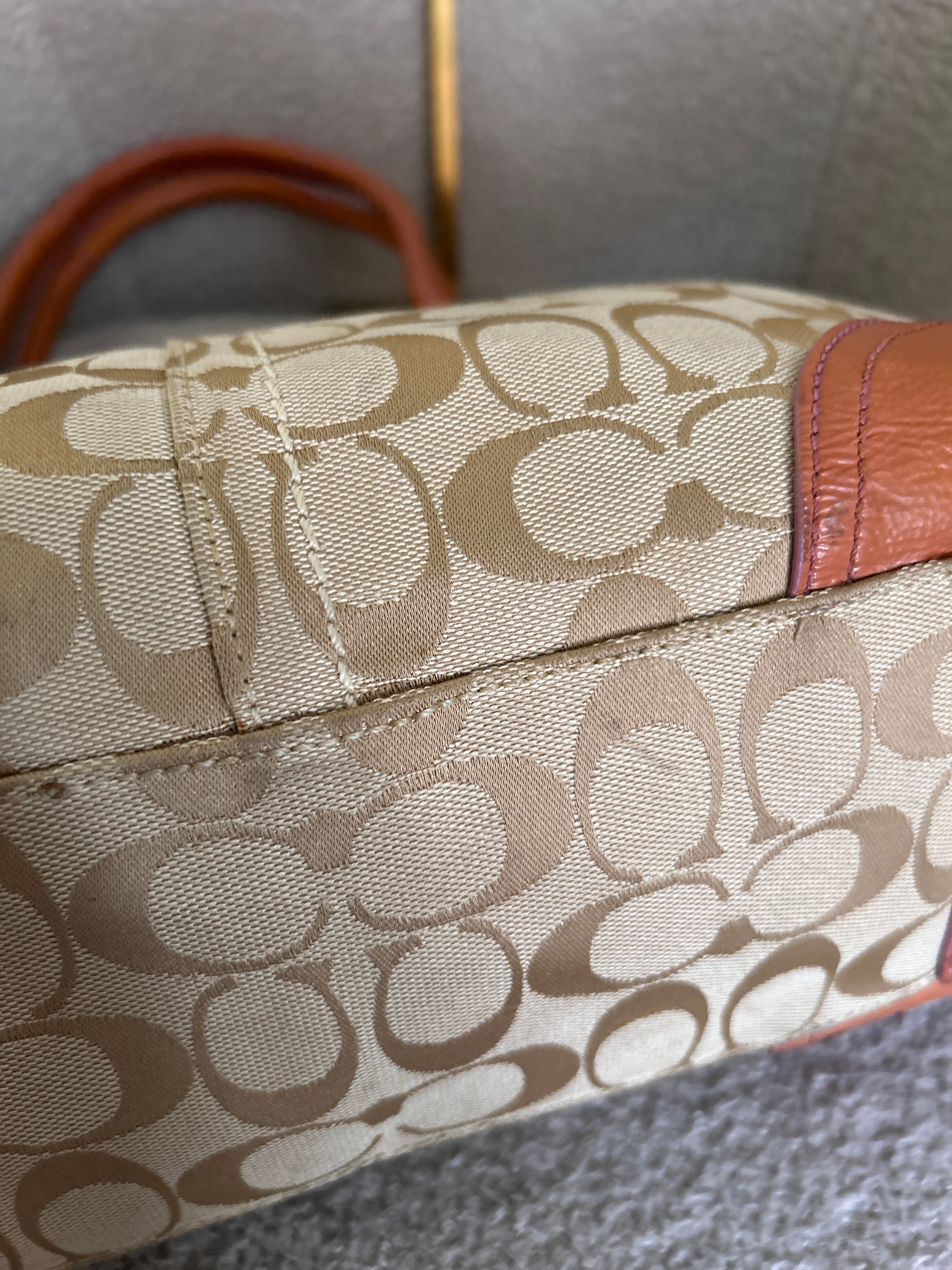 Vintage Coach large tote shoulder bag