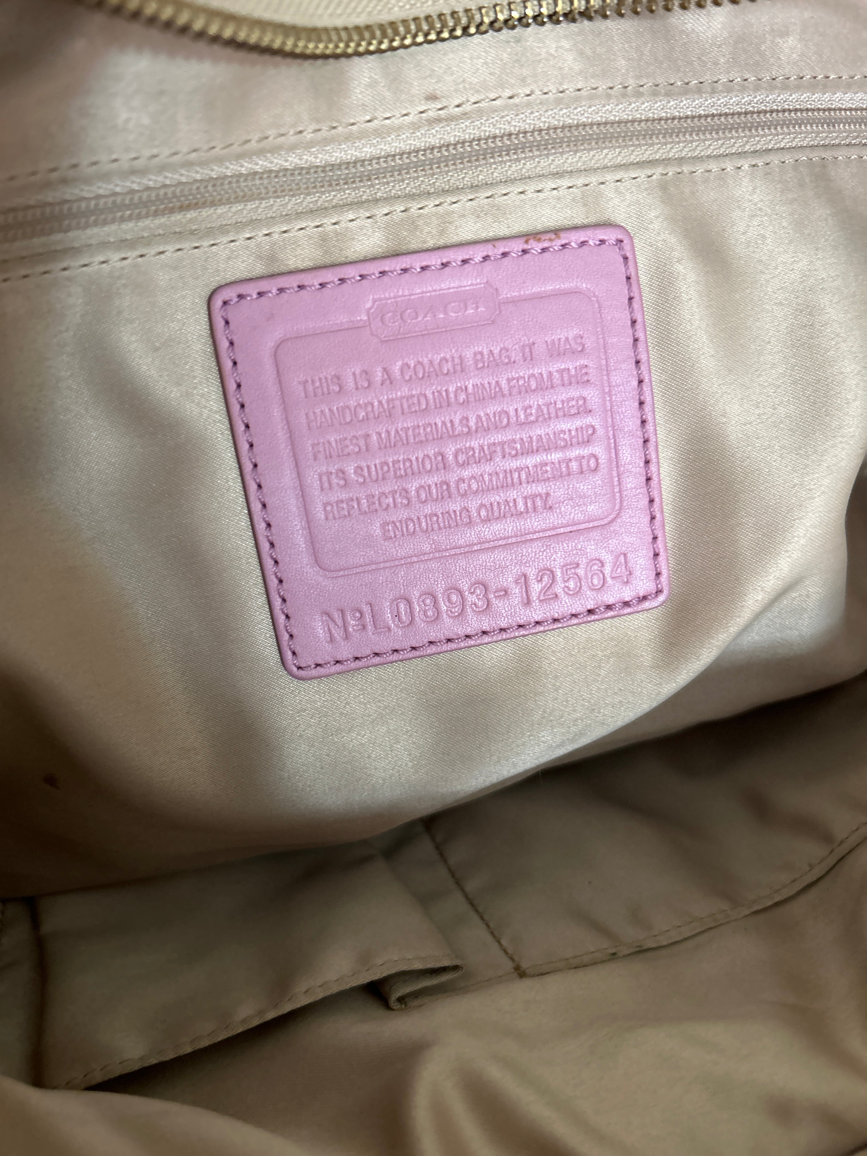 Vintage Coach large tote shoulder bag
