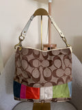 Vintage Coach Legacy multicolour stripe shoulder bag