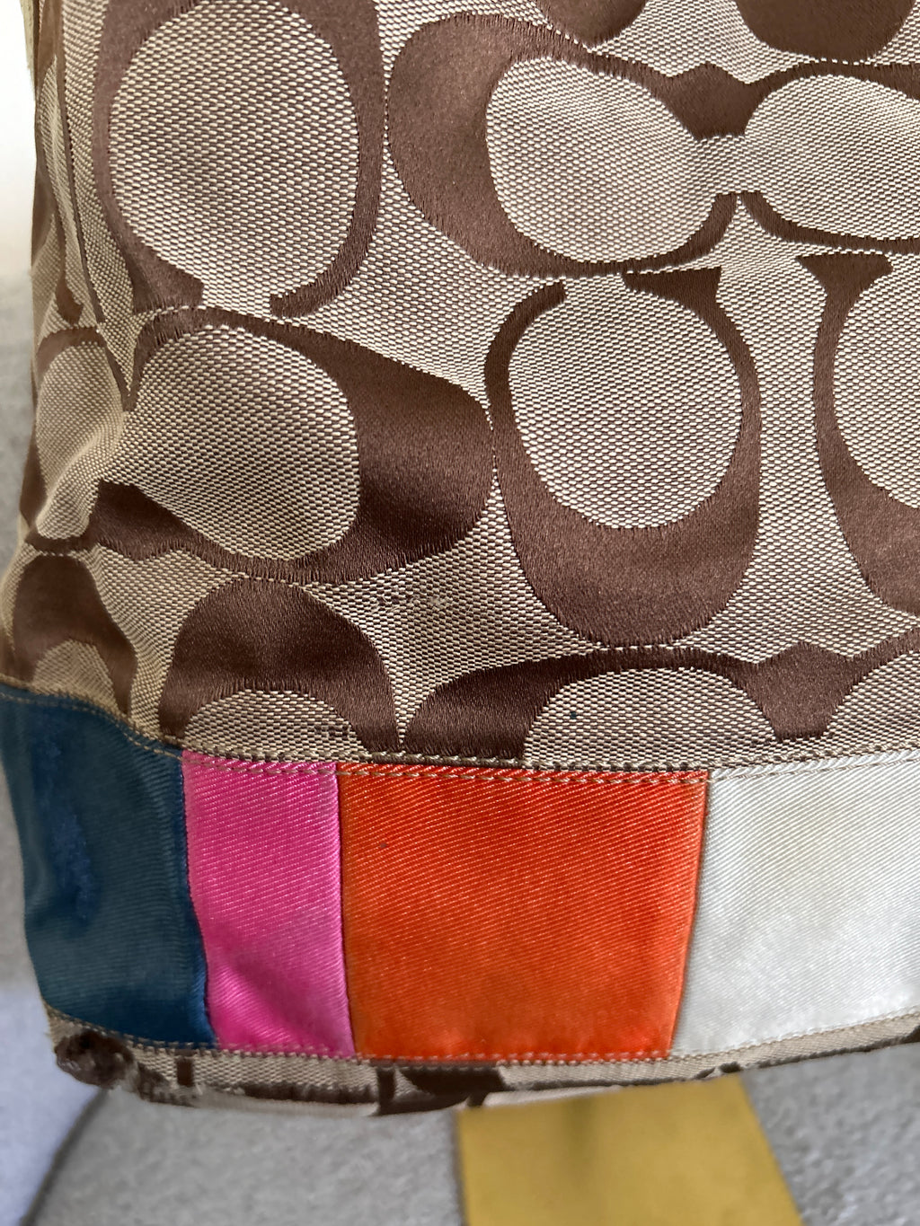 Vintage Coach Legacy multicolour stripe shoulder bag