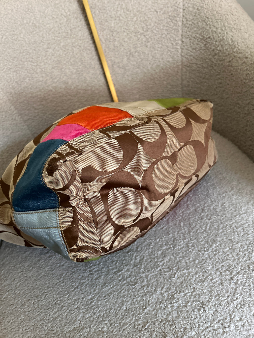 Vintage Coach Legacy multicolour stripe shoulder bag