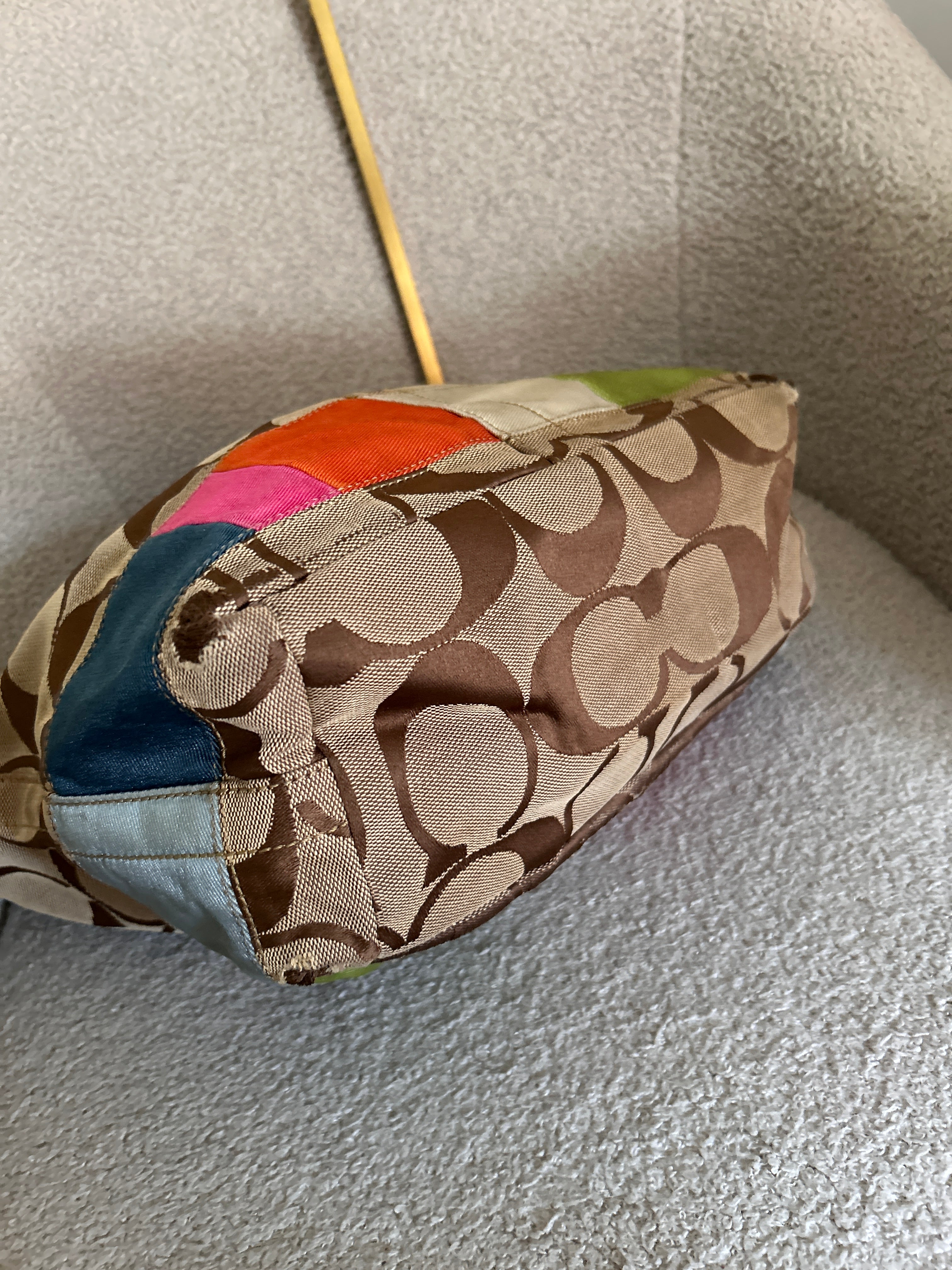 Vintage Coach Legacy multicolour stripe shoulder bag