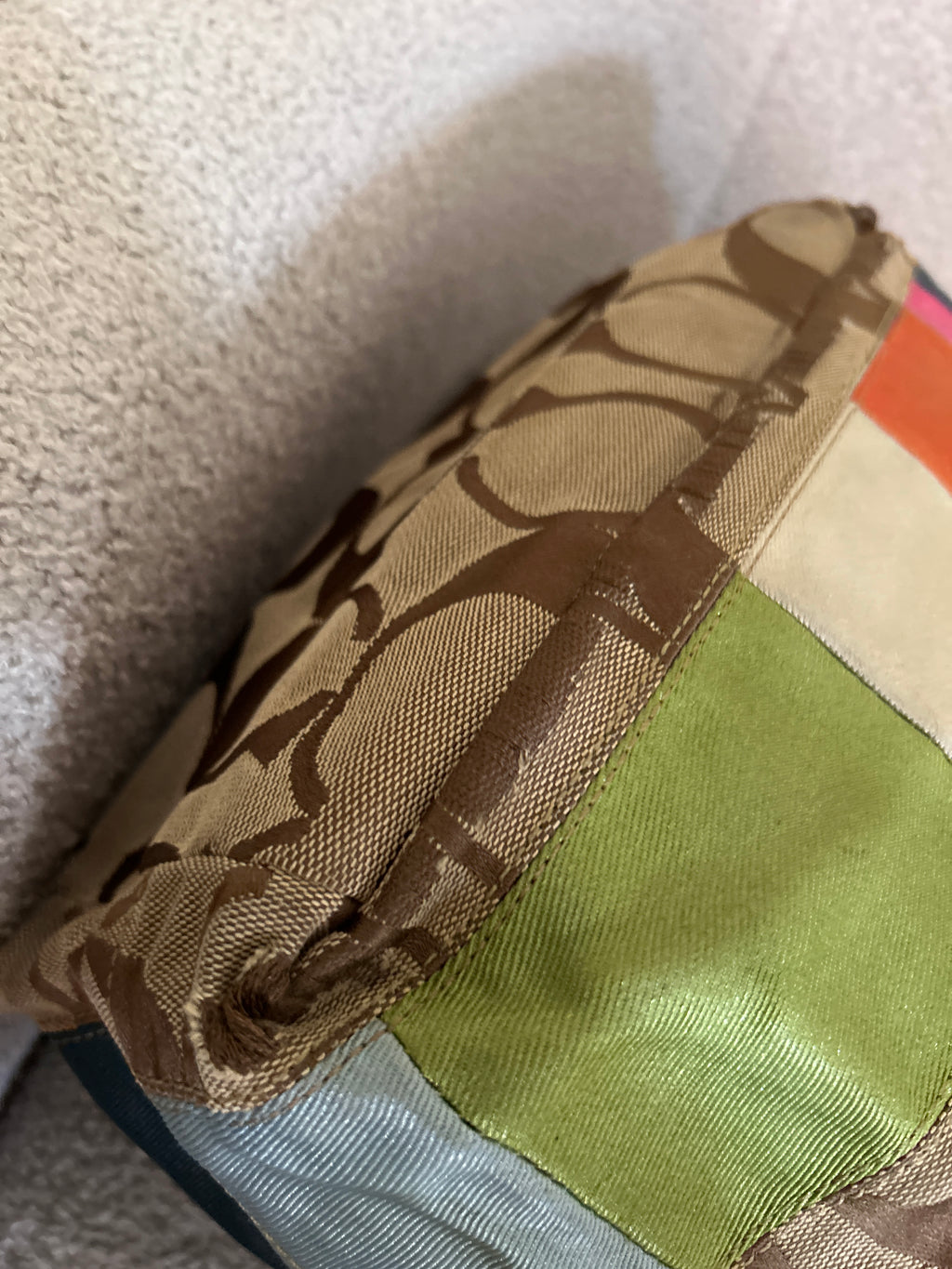 Vintage Coach Legacy multicolour stripe shoulder bag