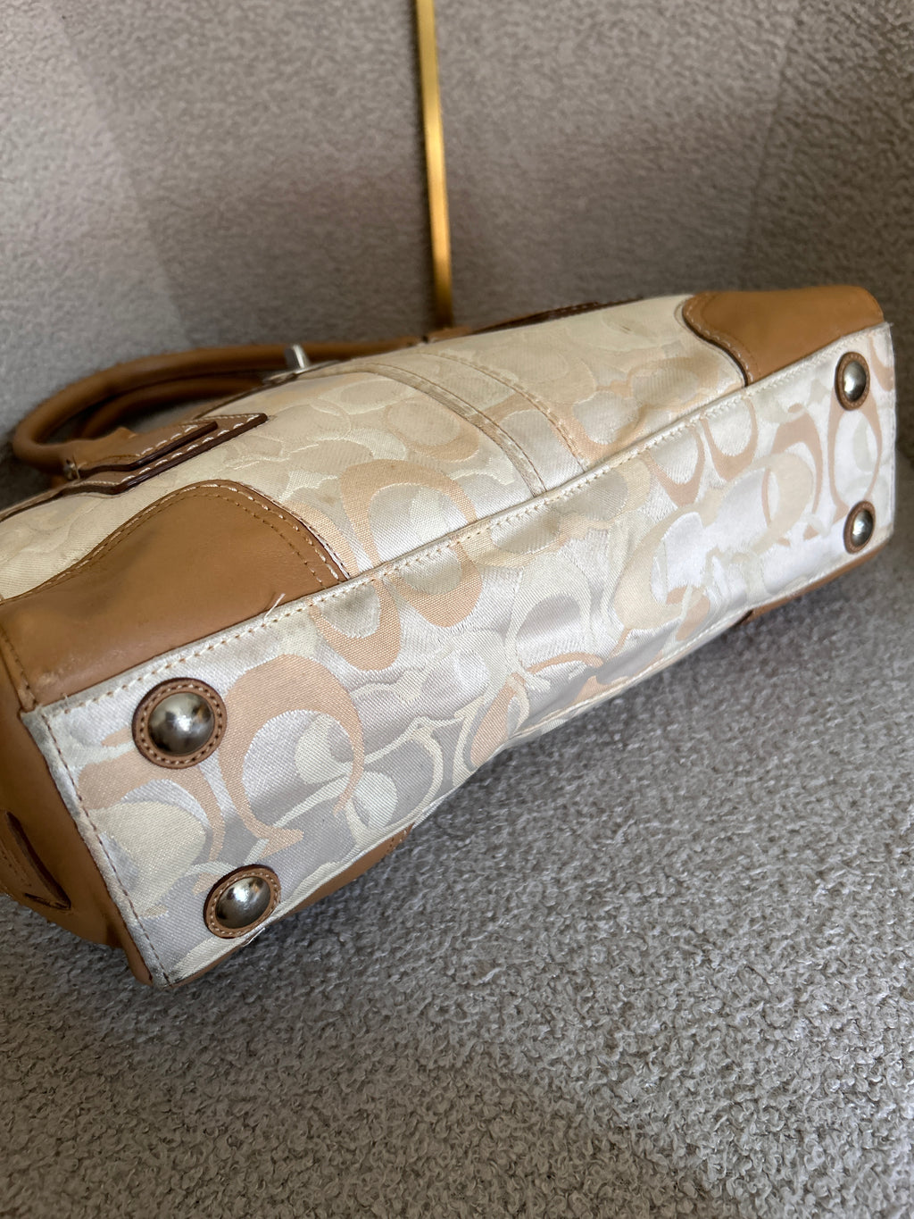 Vintage Coach optic monogram Hampton shoulder bag