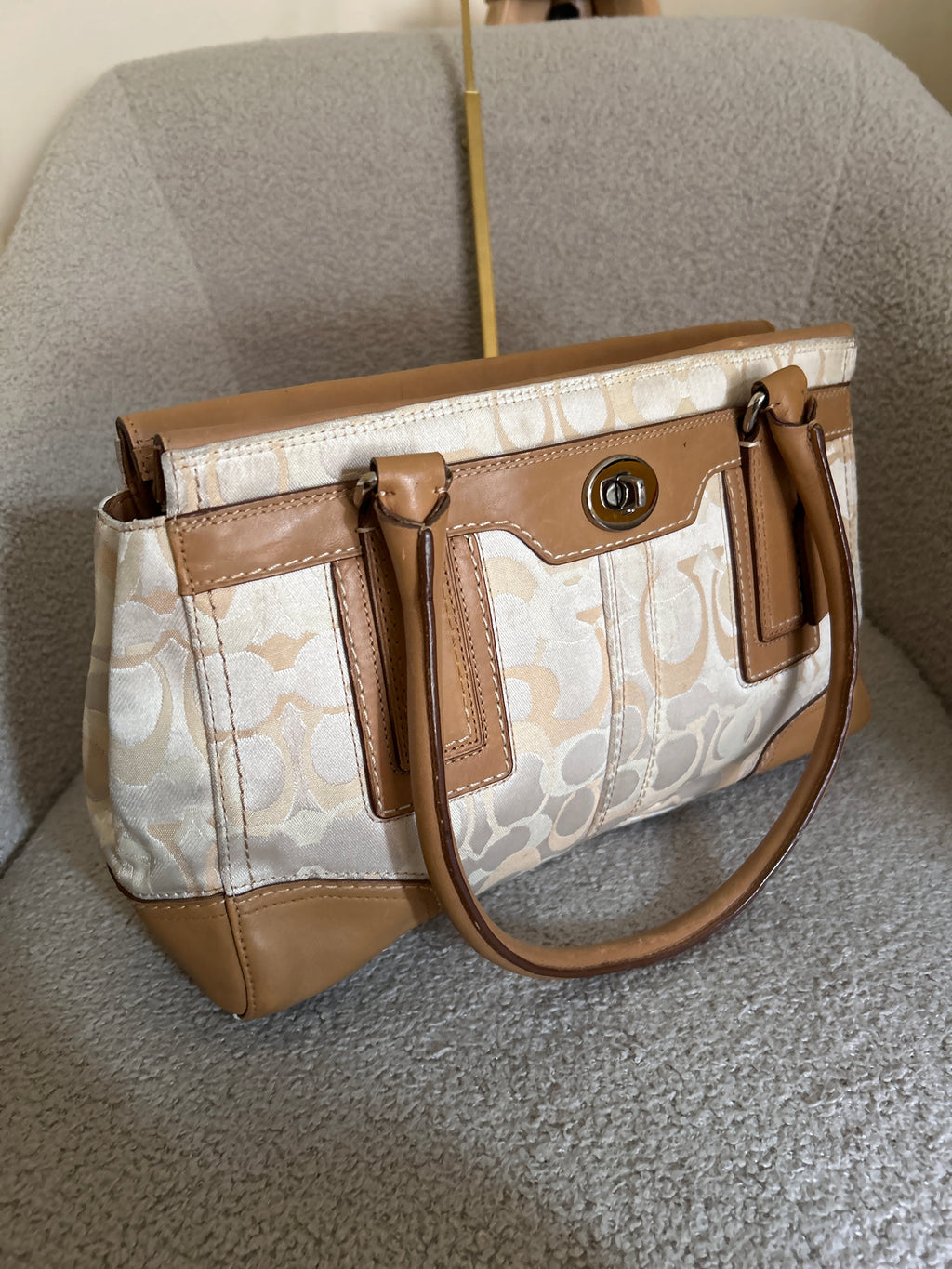 Vintage Coach optic monogram Hampton shoulder bag