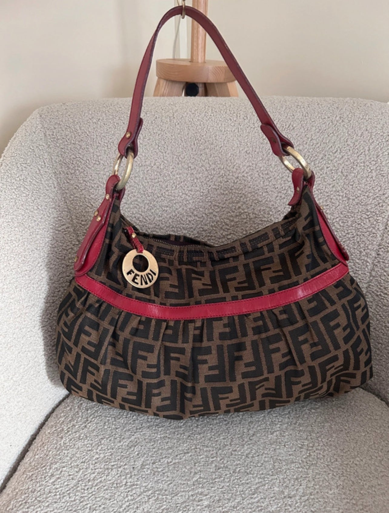 Vintage Fendi Zucca shoulder bag