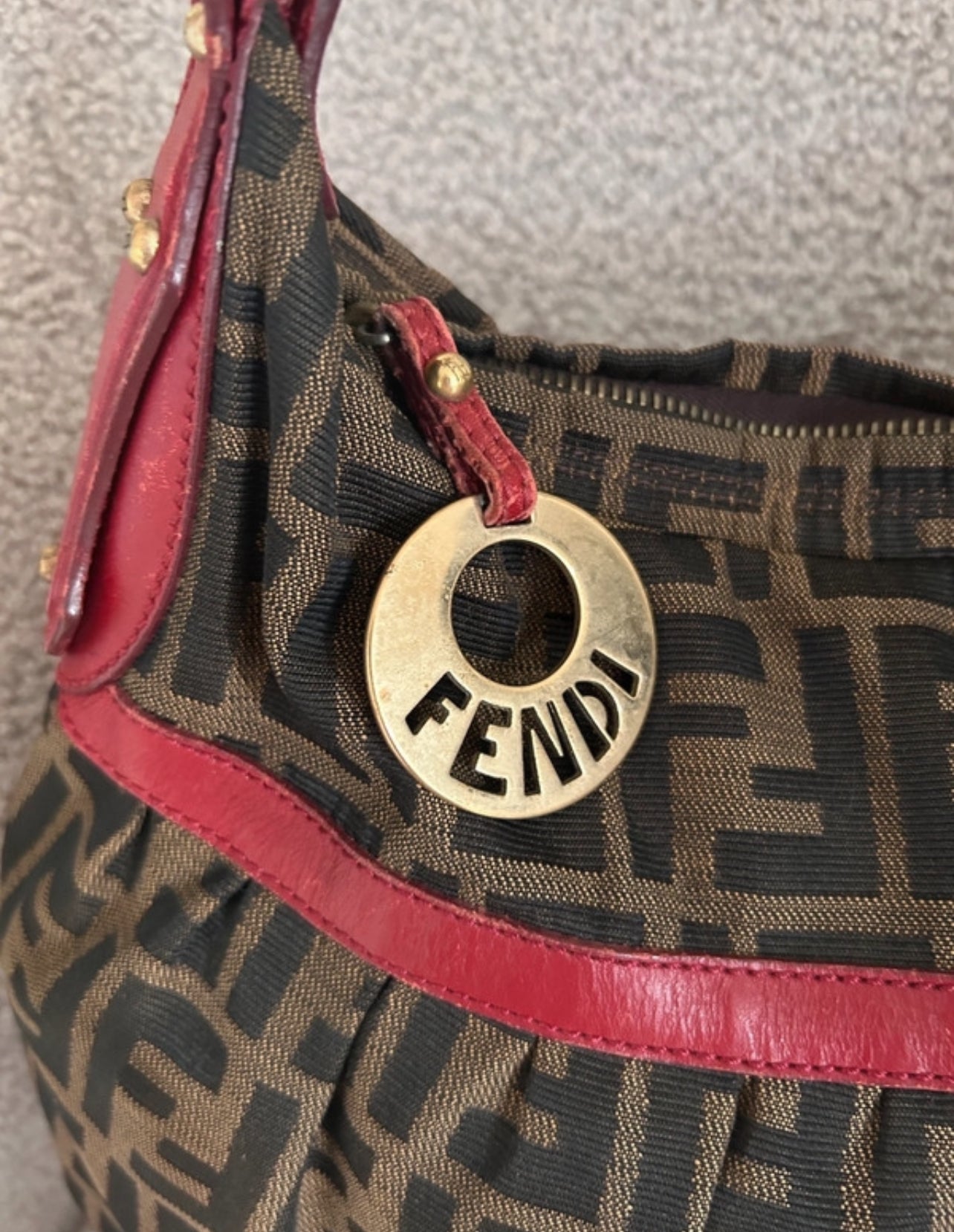 Vintage Fendi Zucca shoulder bag