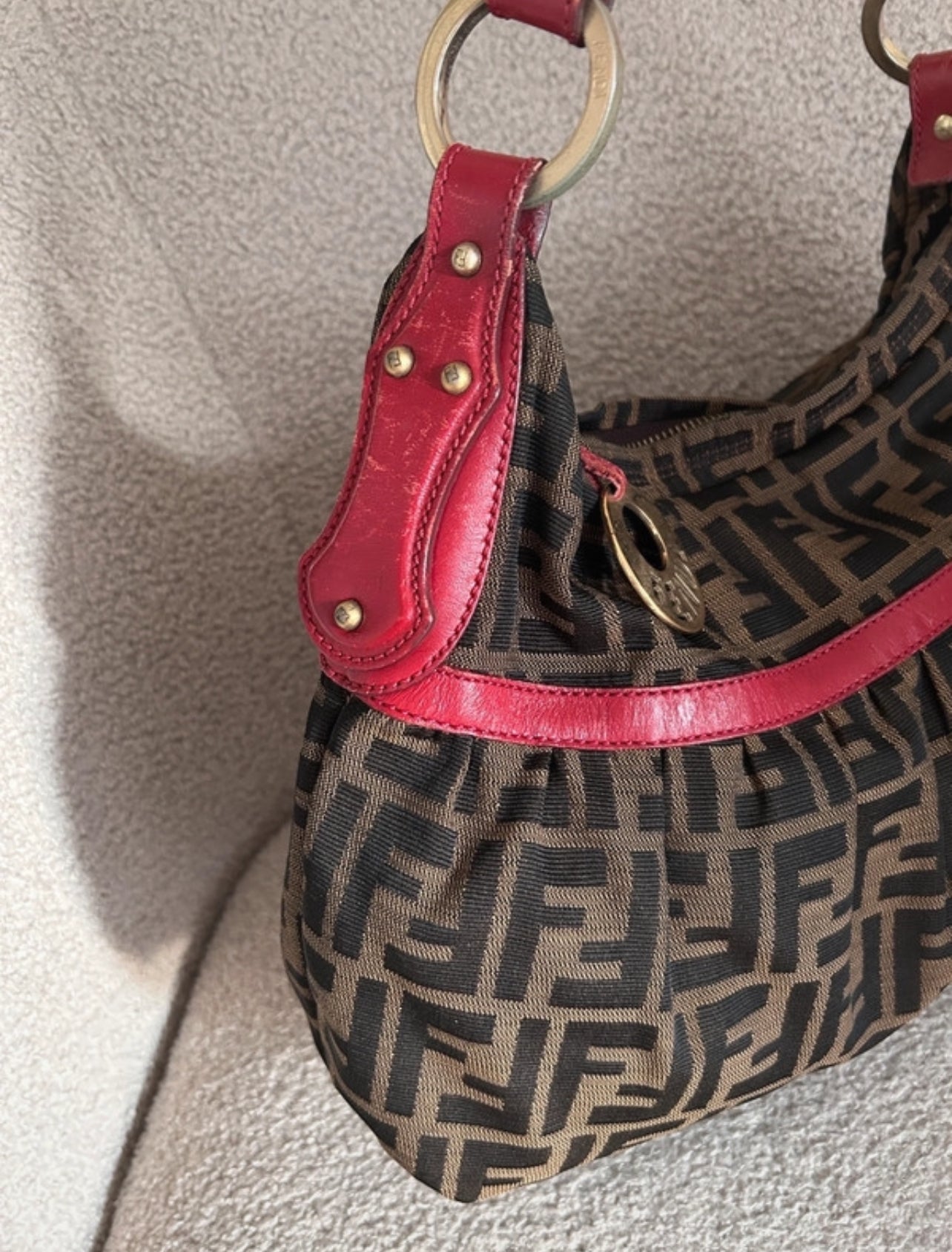 Vintage Fendi Zucca shoulder bag