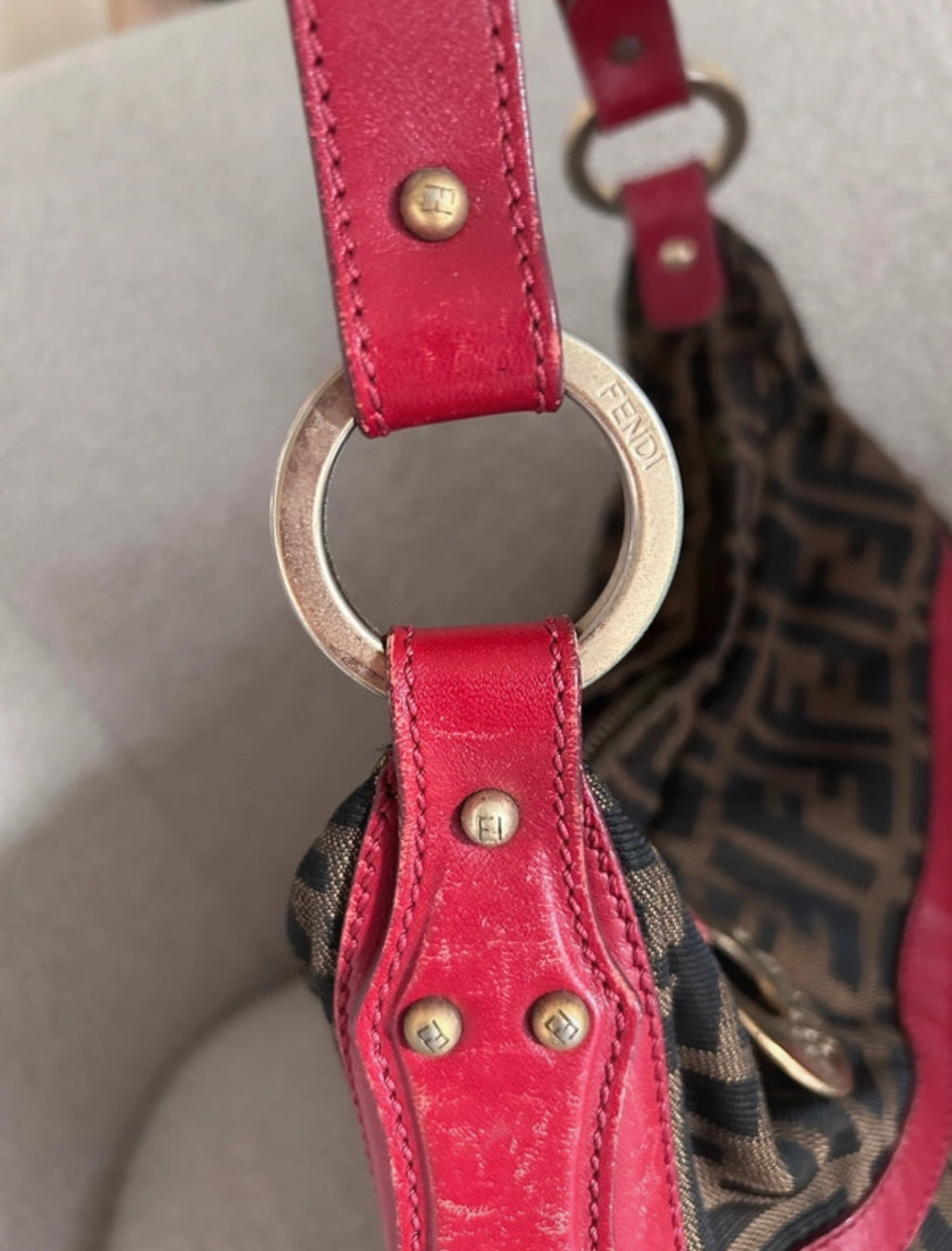 Vintage Fendi Zucca shoulder bag