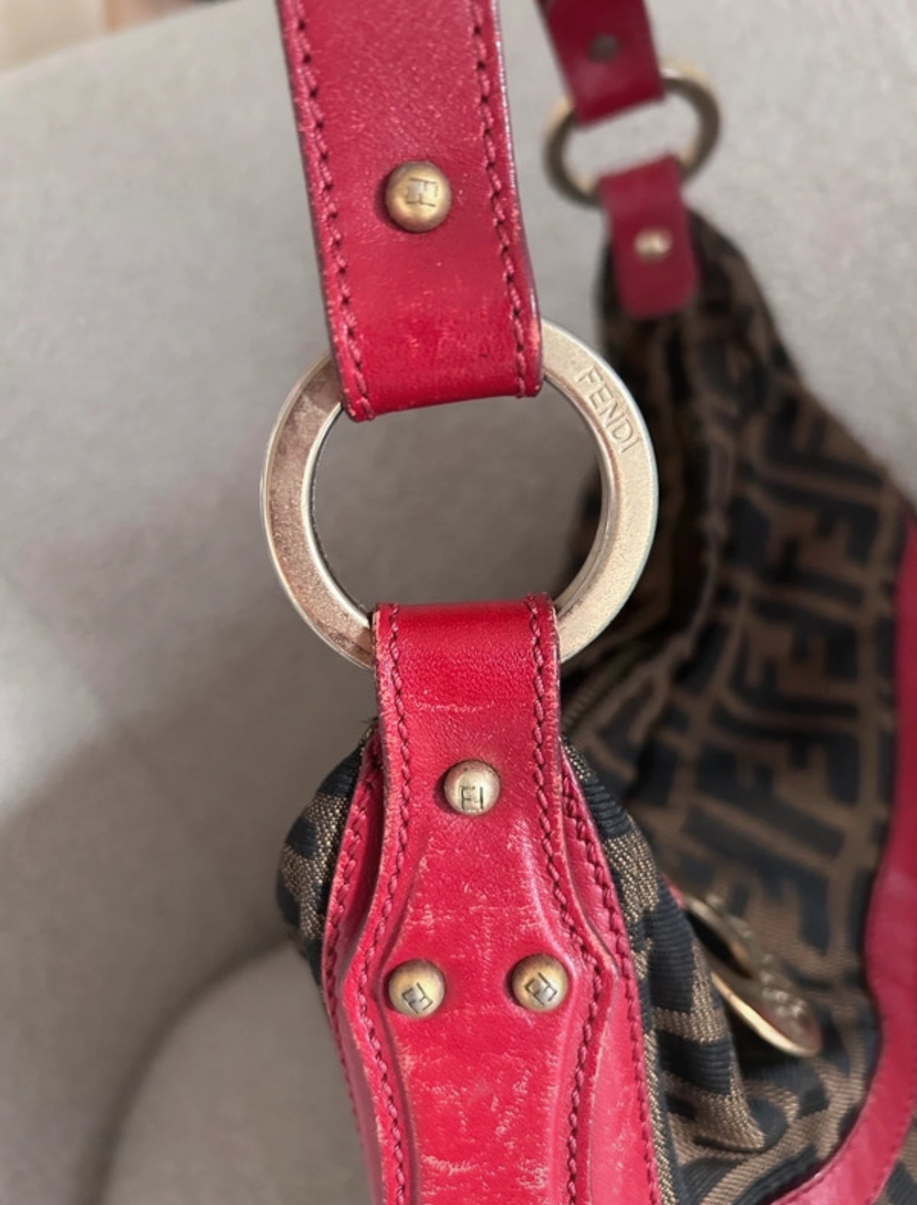 Vintage Fendi Zucca shoulder bag