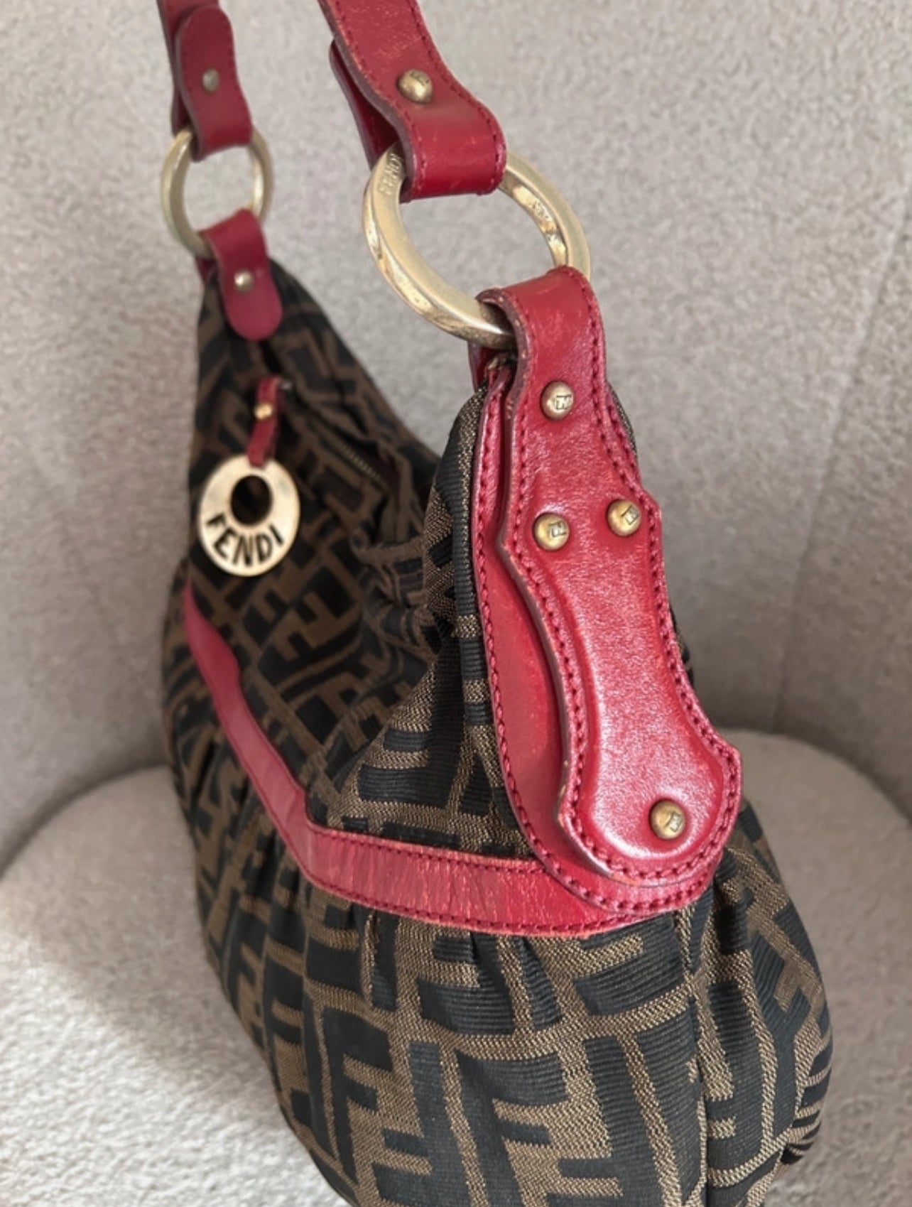 Vintage Fendi Zucca shoulder bag
