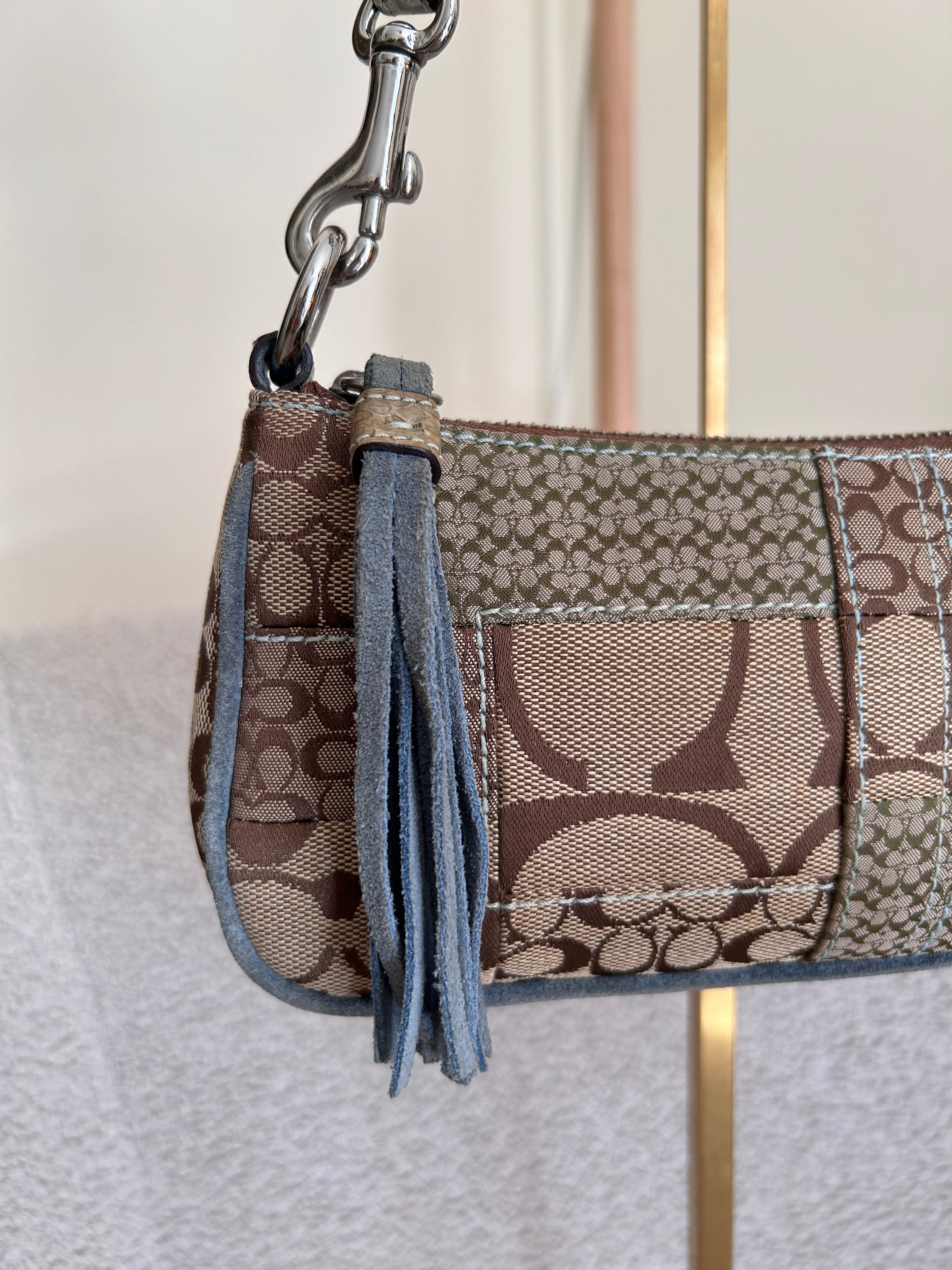 Vintage Coach patchwork mini shoulder bag