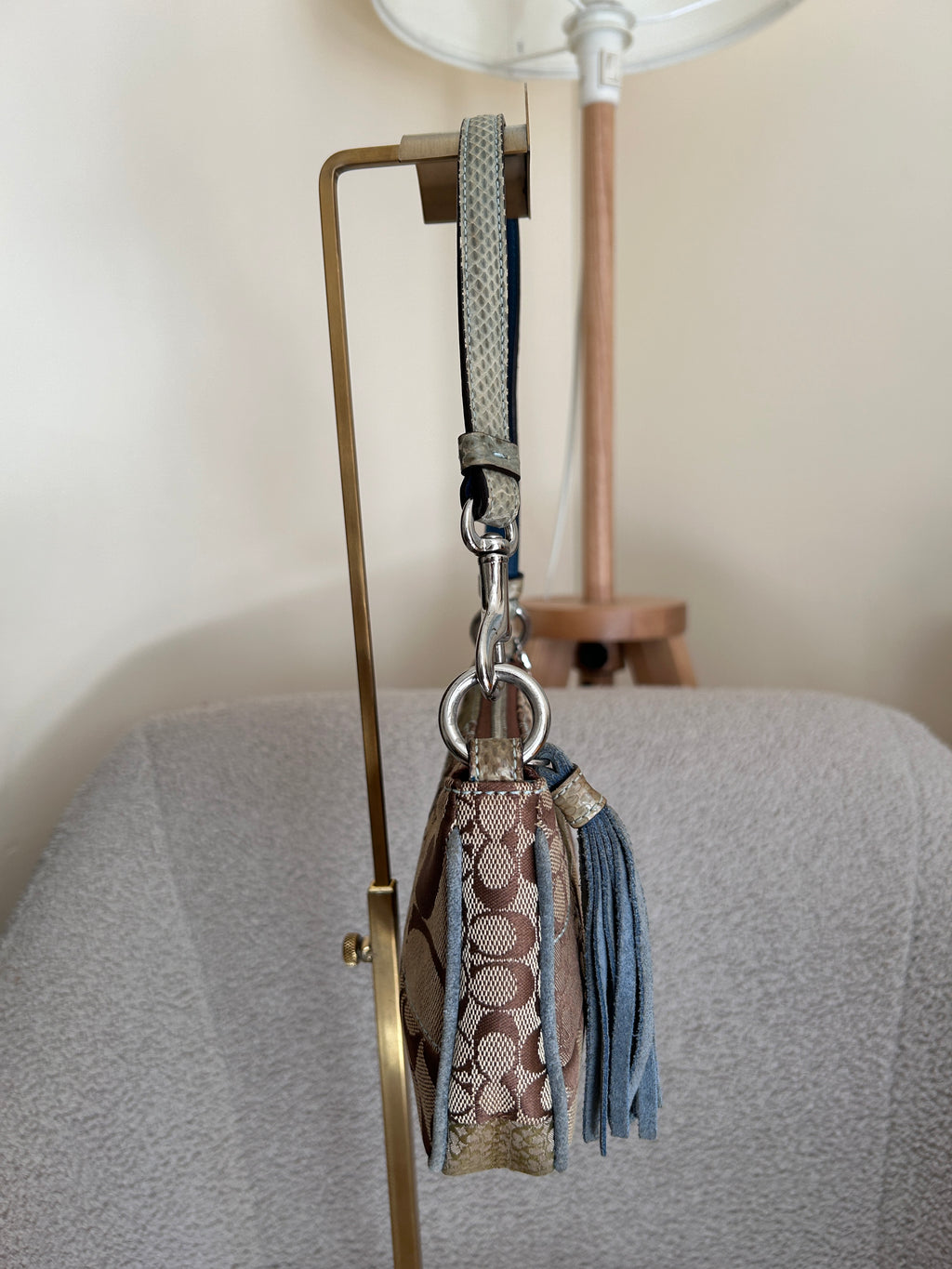 Vintage Coach patchwork mini shoulder bag