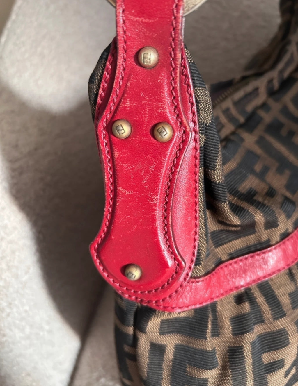 Vintage Fendi Zucca shoulder bag