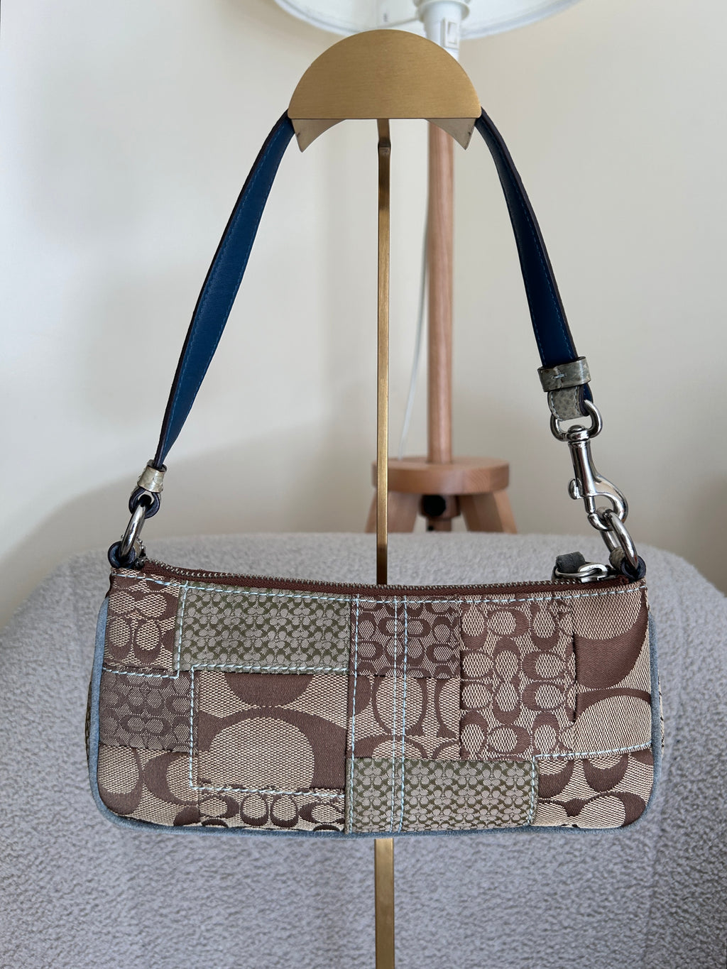 Vintage Coach patchwork mini shoulder bag