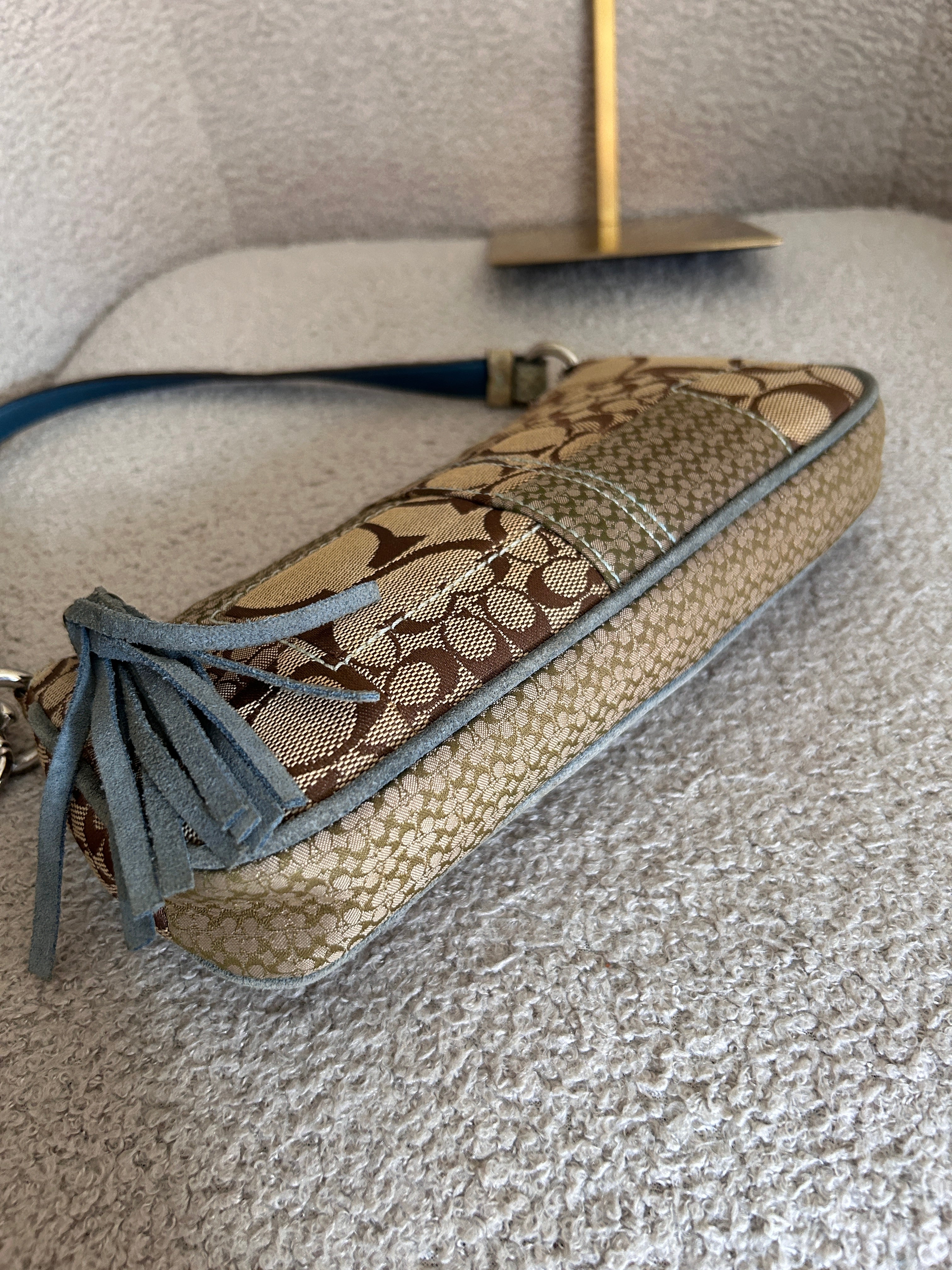 Vintage Coach patchwork mini shoulder bag