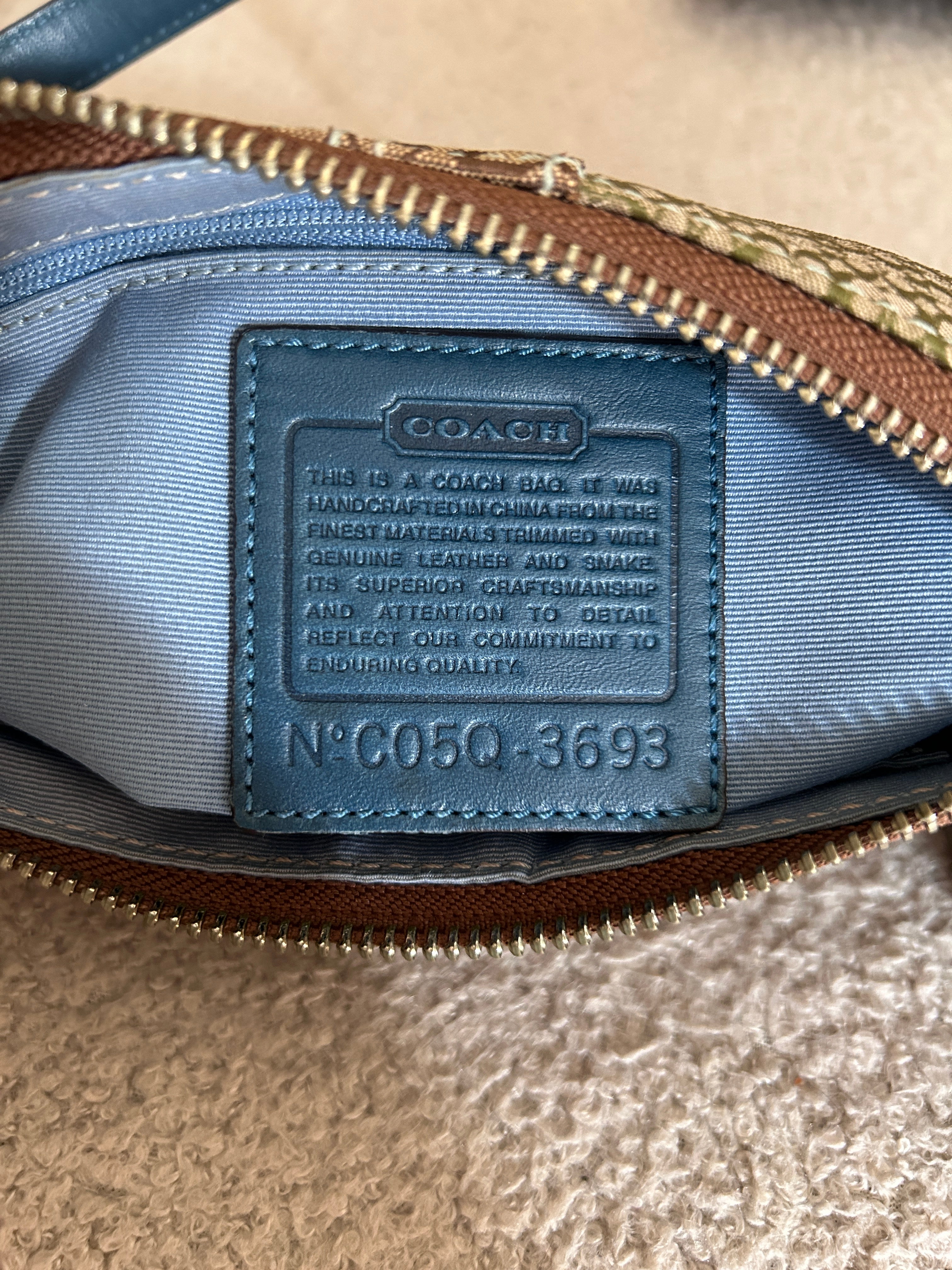 Vintage Coach patchwork mini shoulder bag