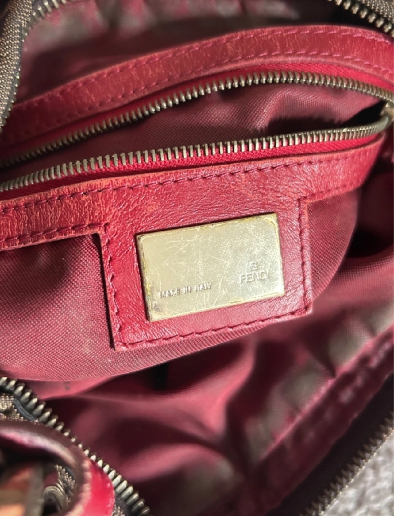 Vintage Fendi Zucca shoulder bag