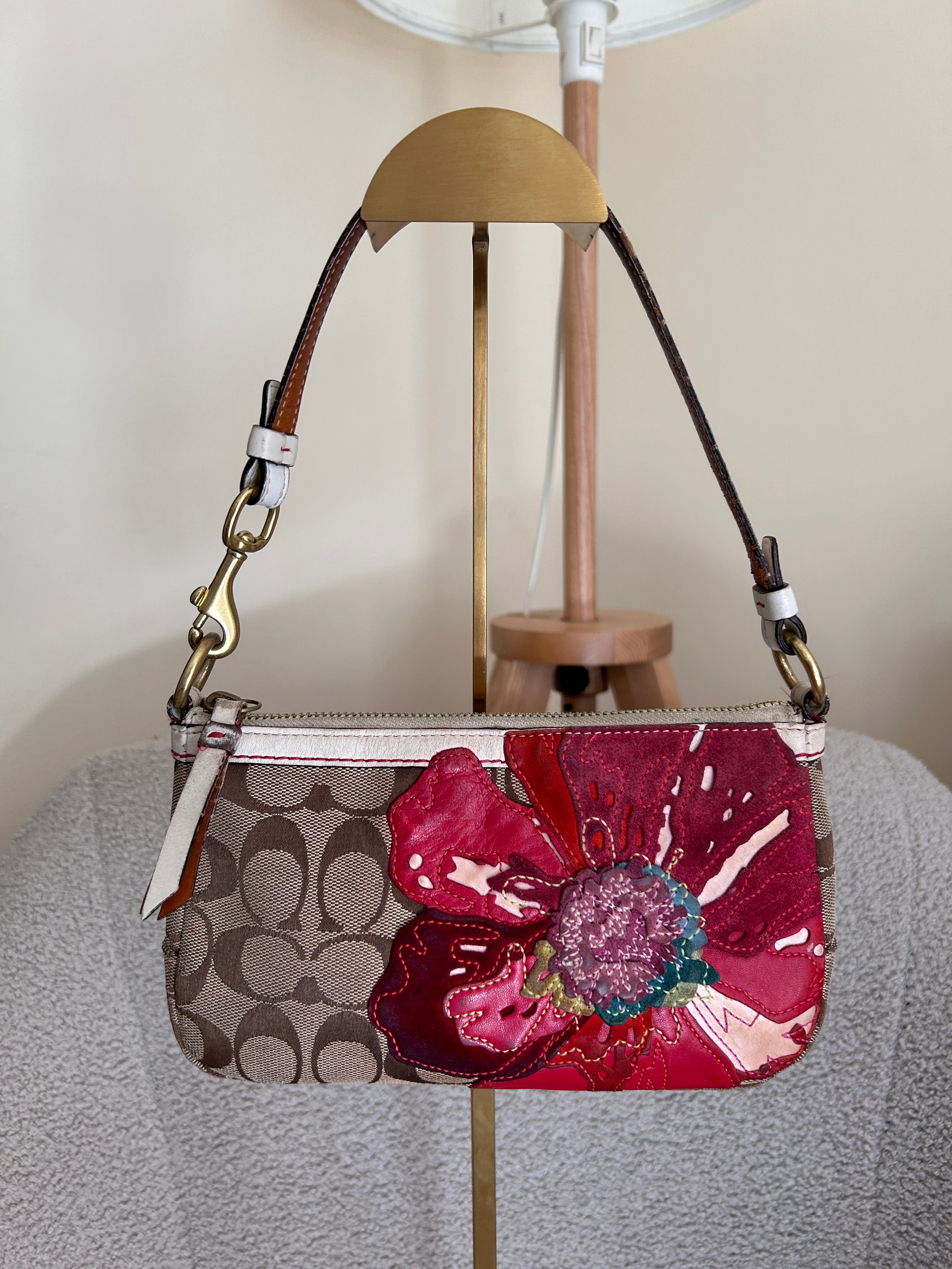 Vintage Coach flower shoulder bag