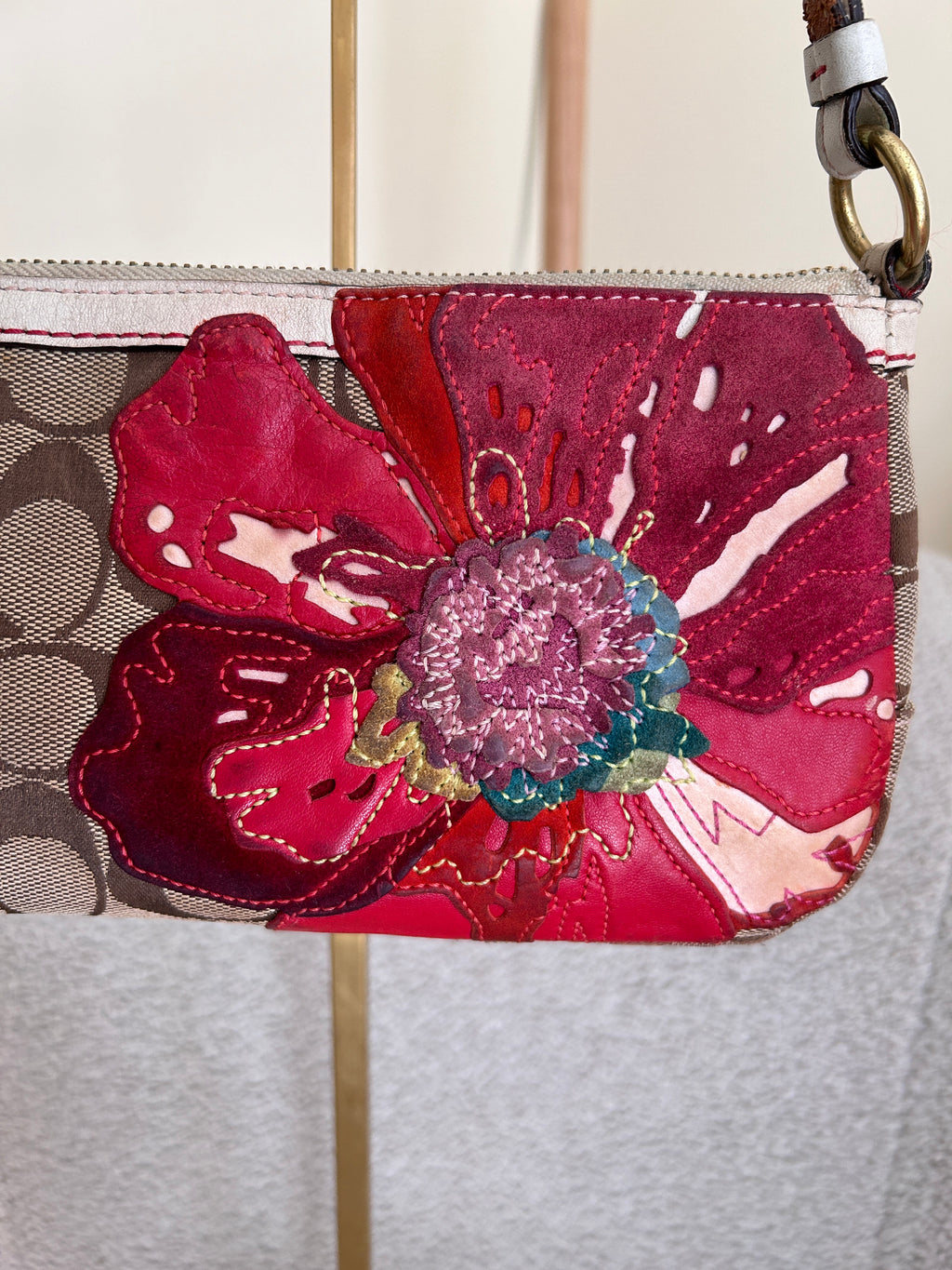 Vintage Coach flower shoulder bag
