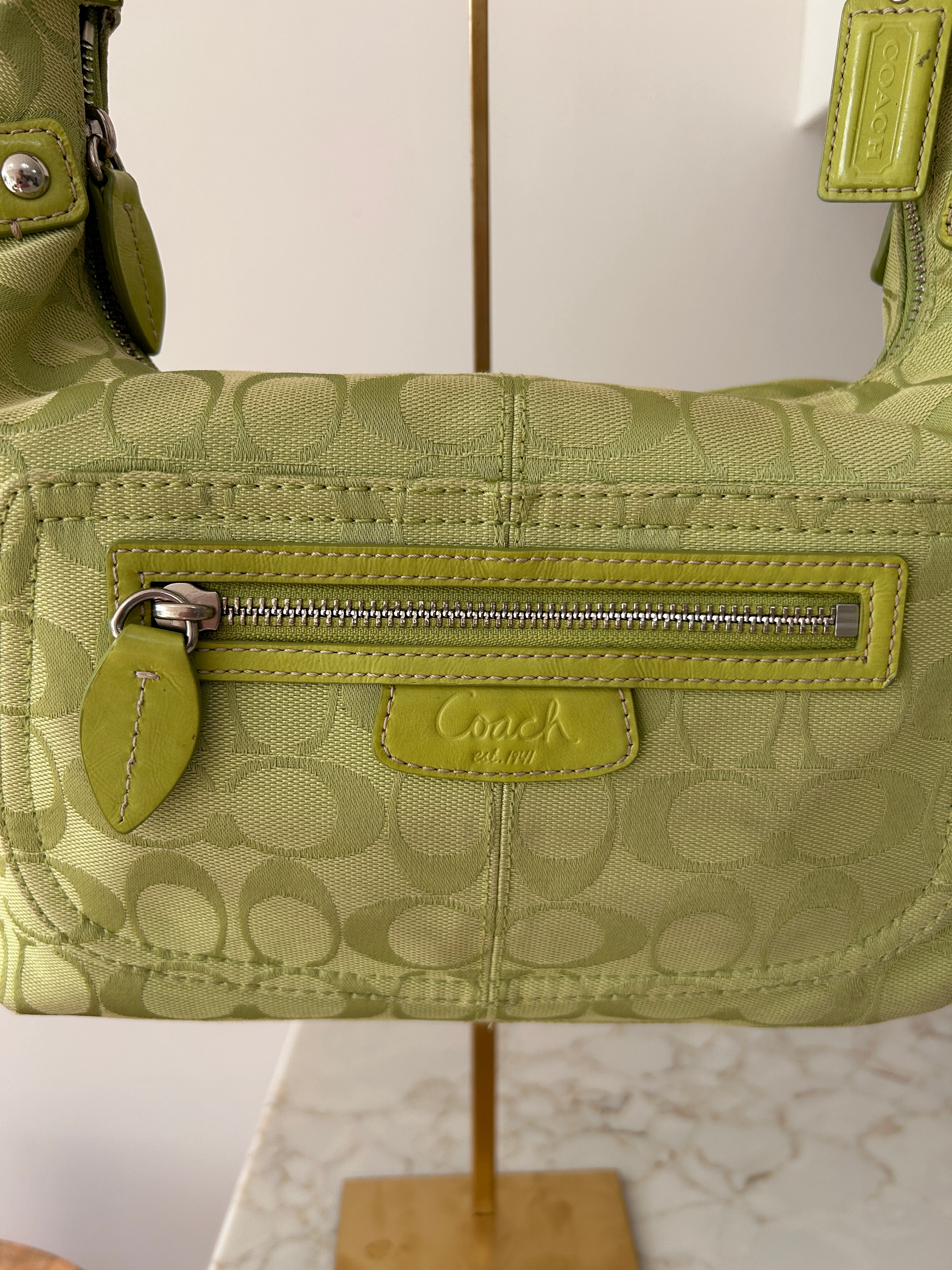 Vintage Coach Penelope green shoulder bag