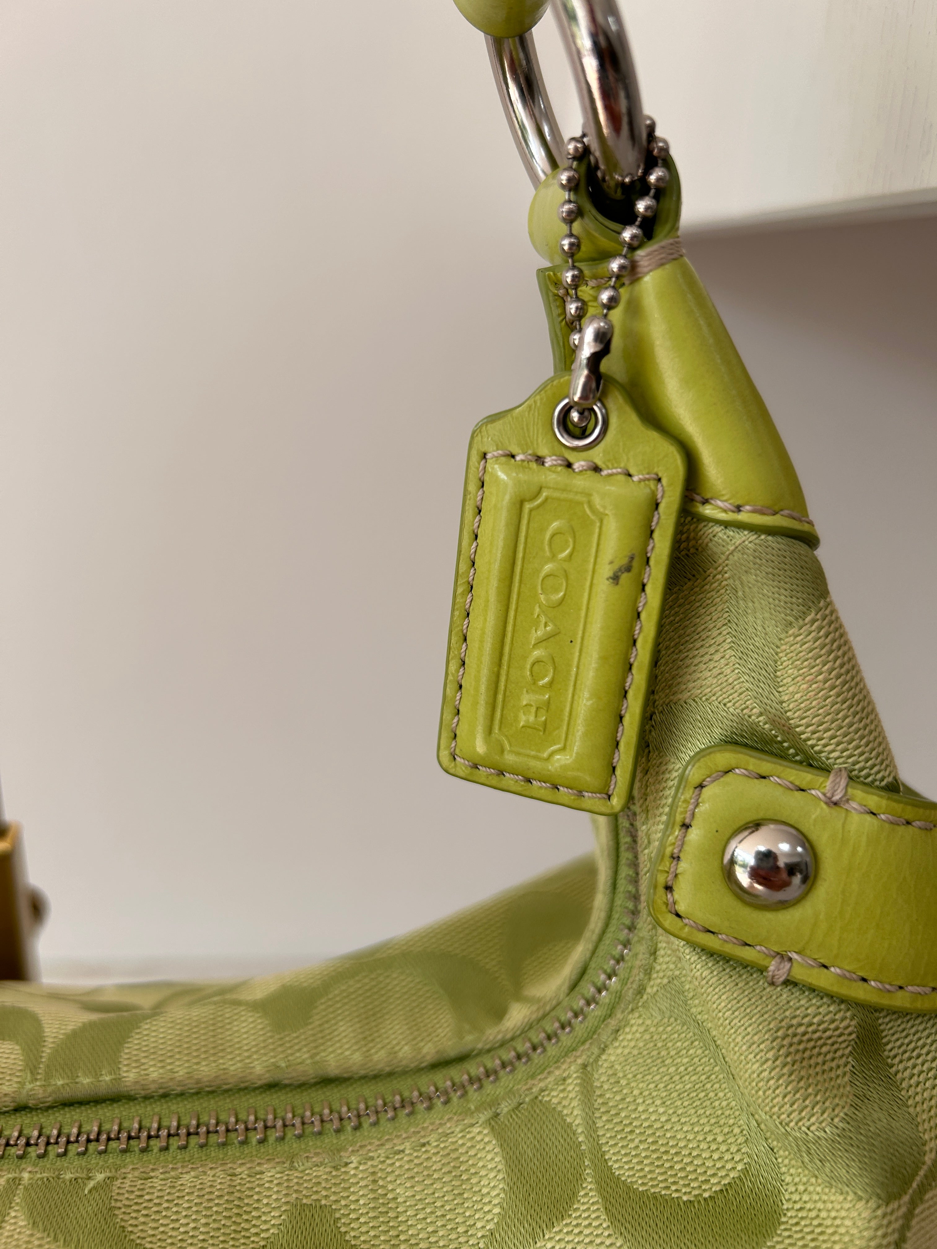 Vintage Coach Penelope green shoulder bag