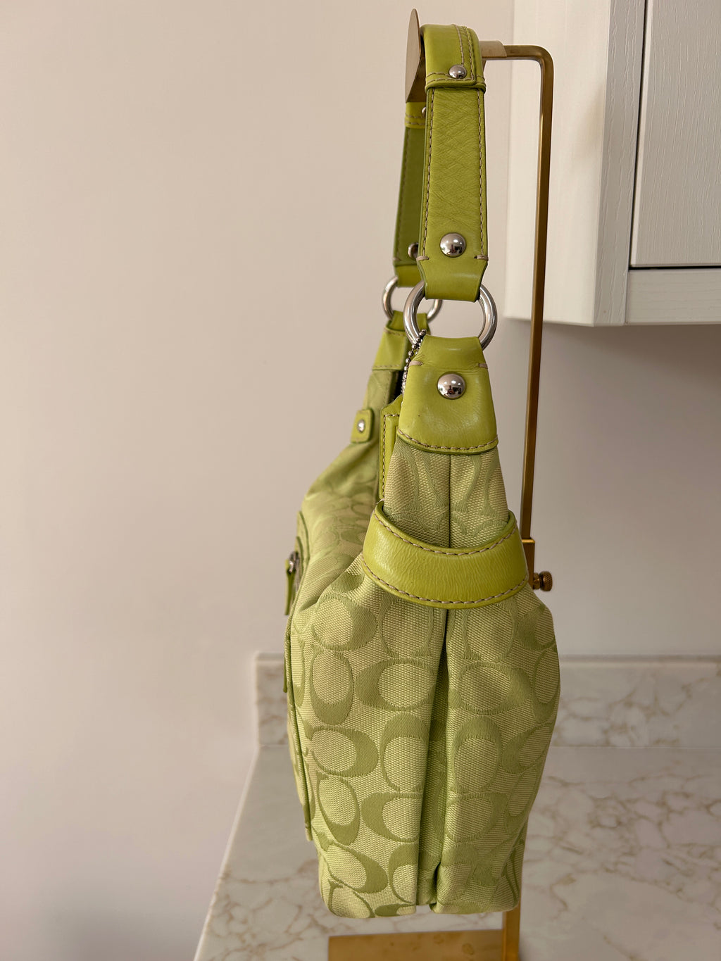 Vintage Coach Penelope green shoulder bag