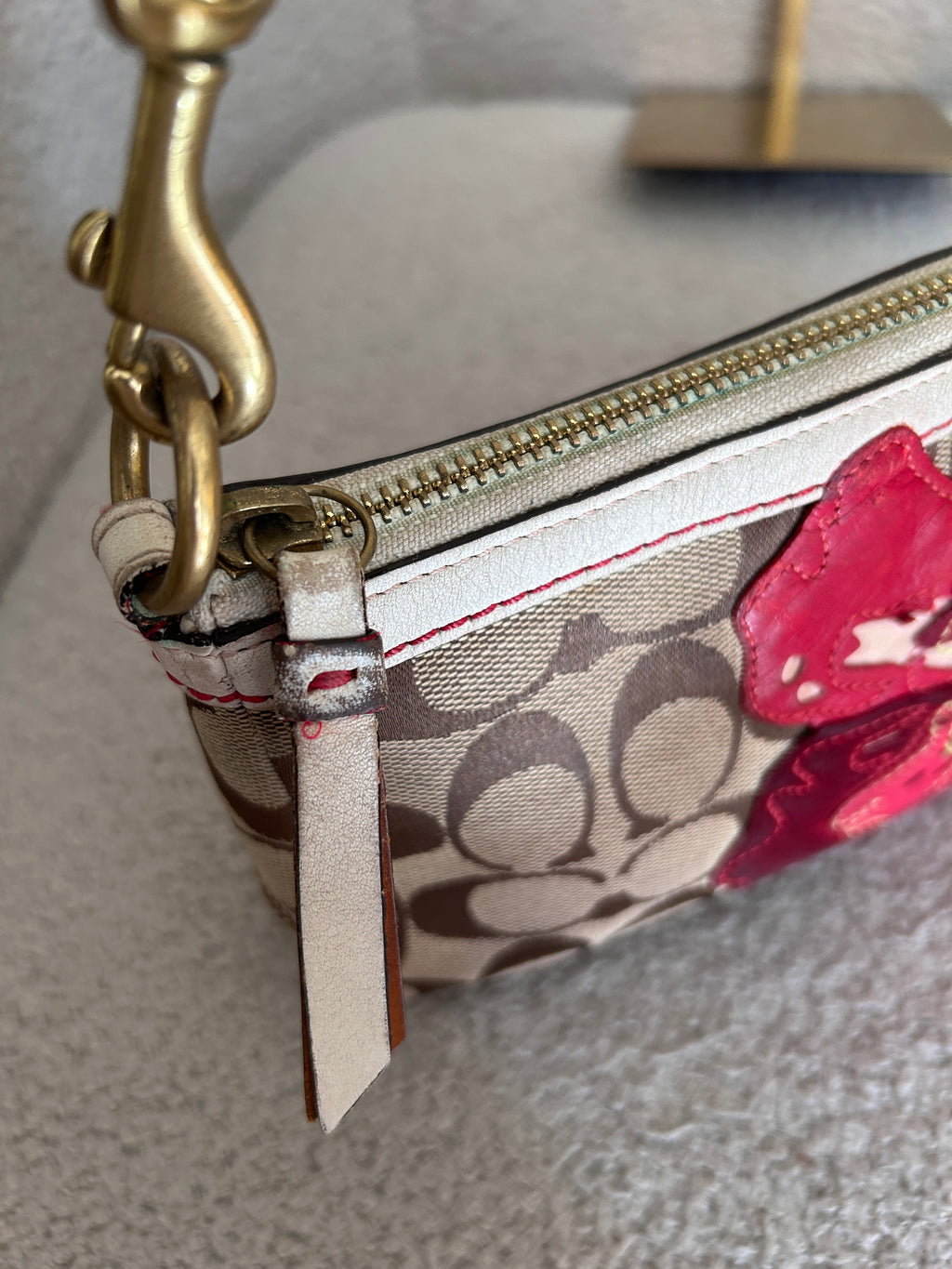 Vintage Coach flower shoulder bag