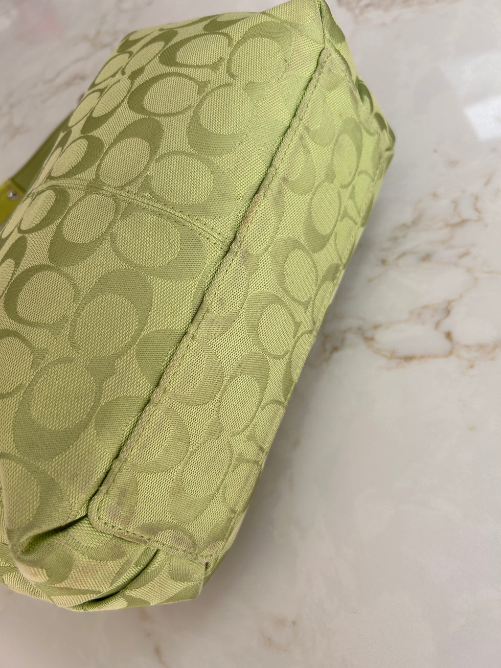Vintage Coach Penelope green shoulder bag