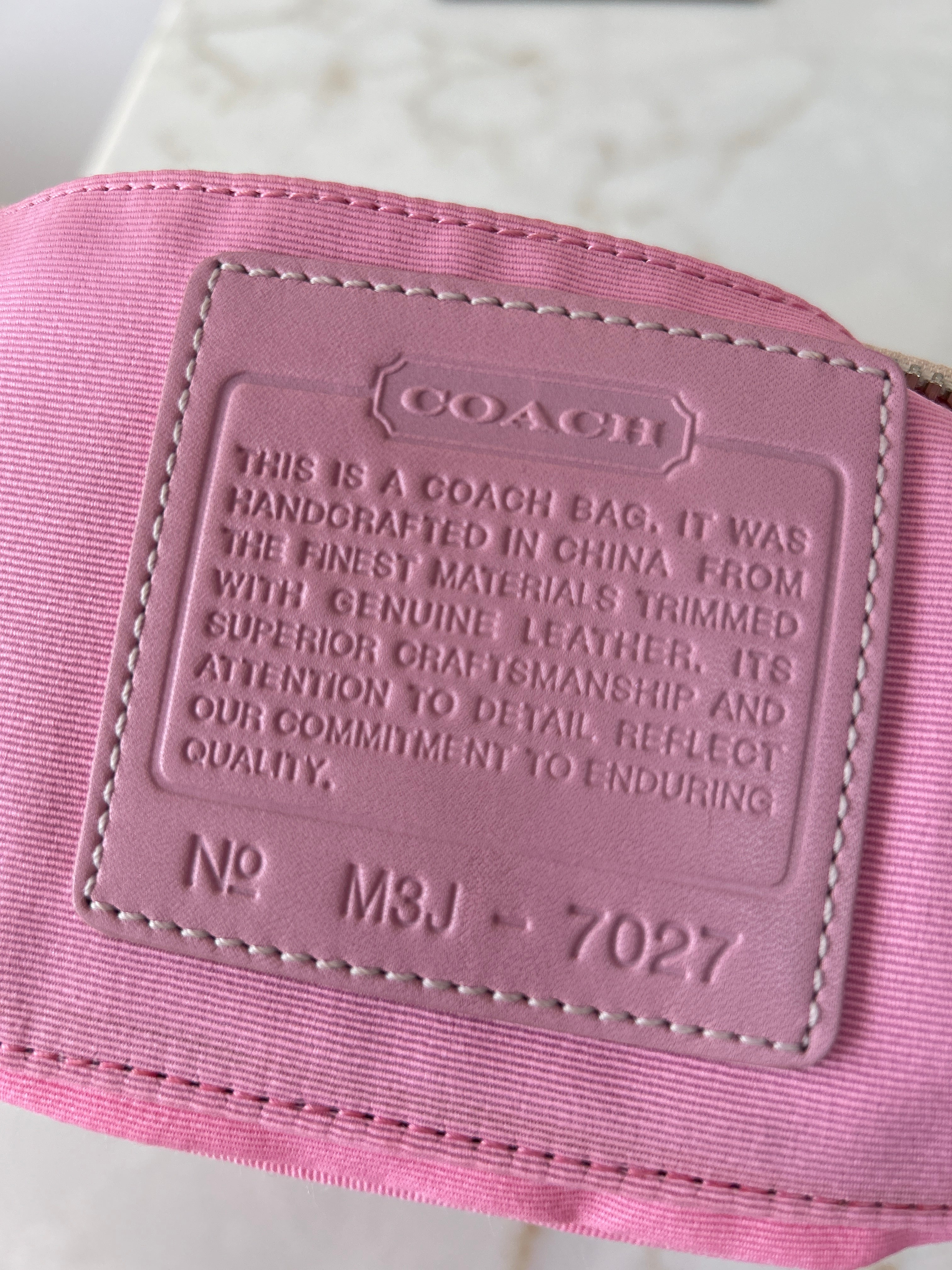 Vintage Coach pink Demi shoulder bag