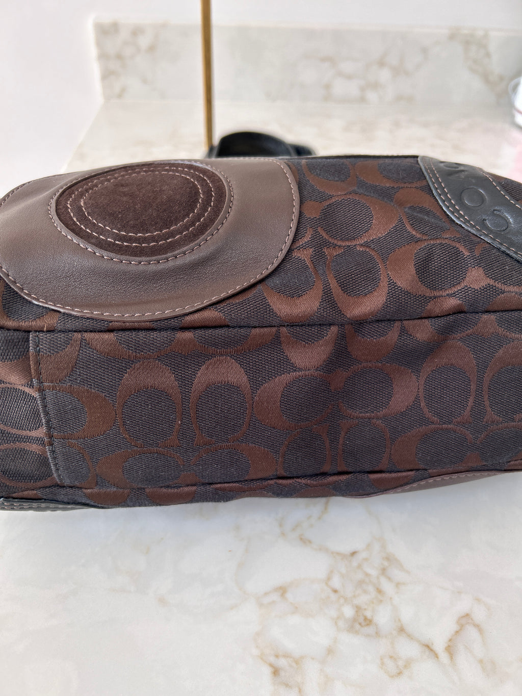 Vintage Coach patchwork shoulder bag
