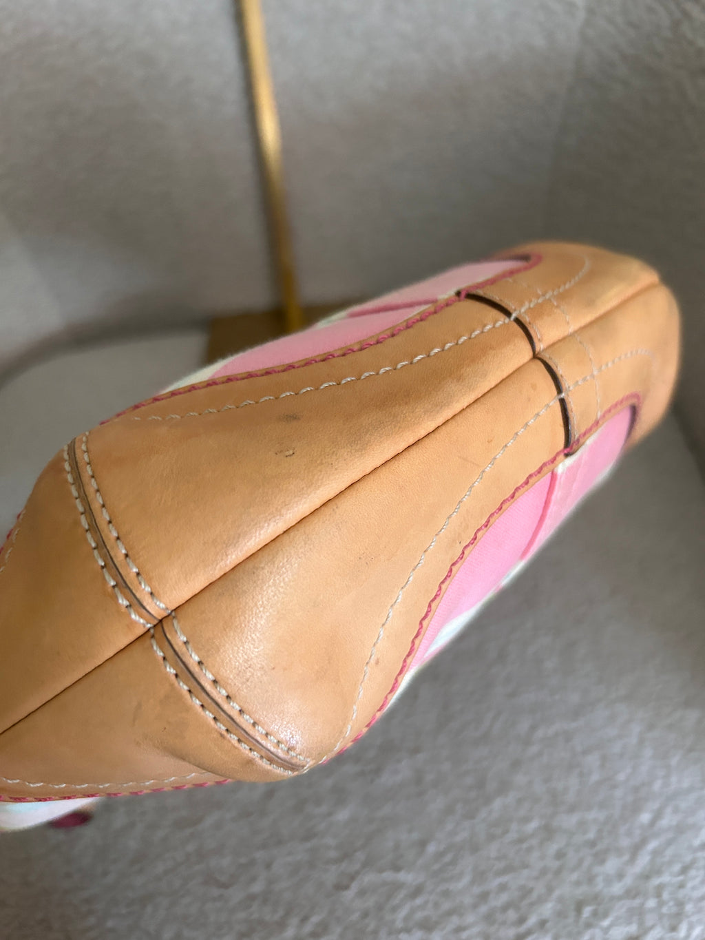 Vintage Coach stripe shoulder bag