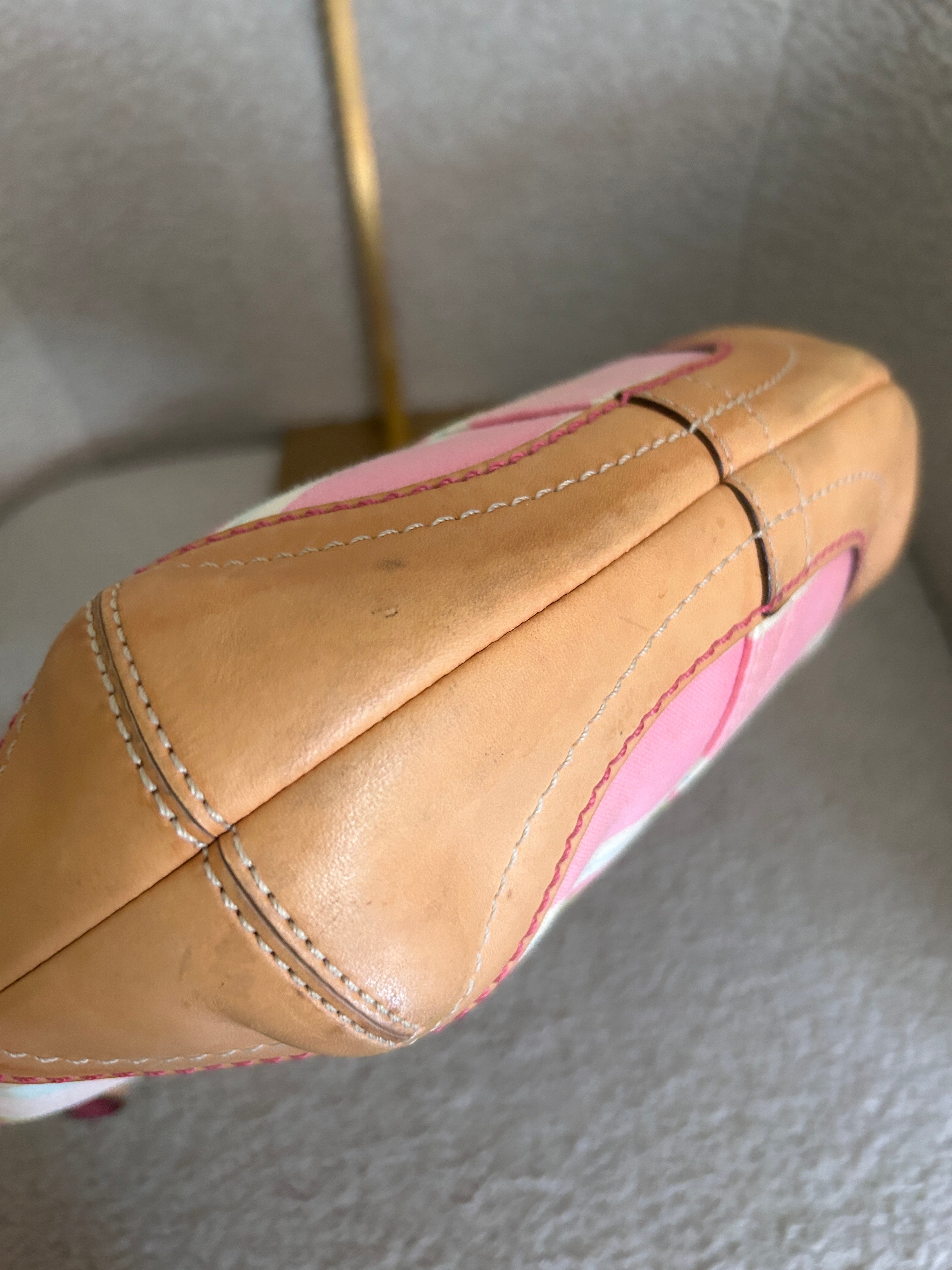Vintage Coach stripe shoulder bag