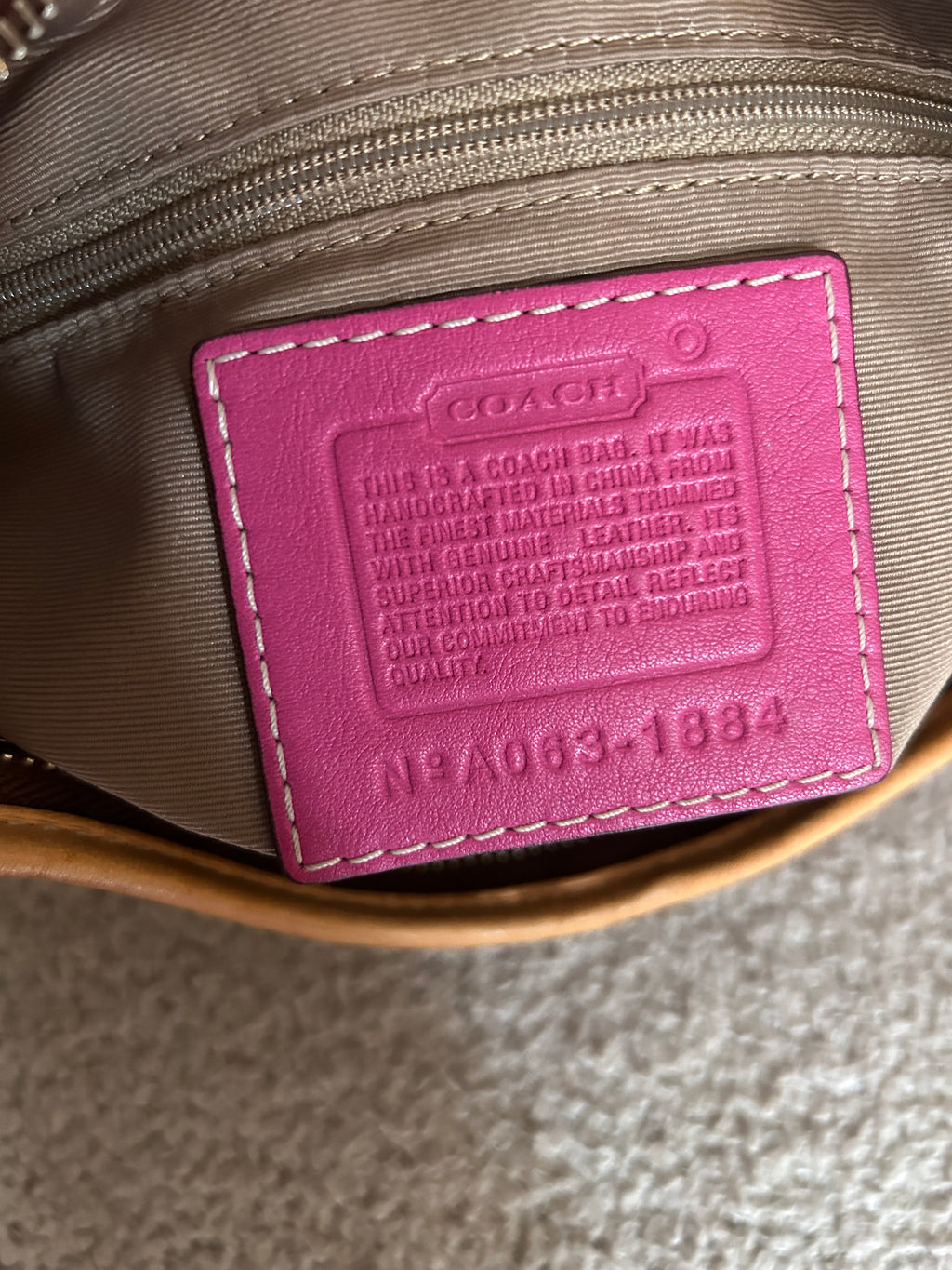 Vintage Coach stripe shoulder bag