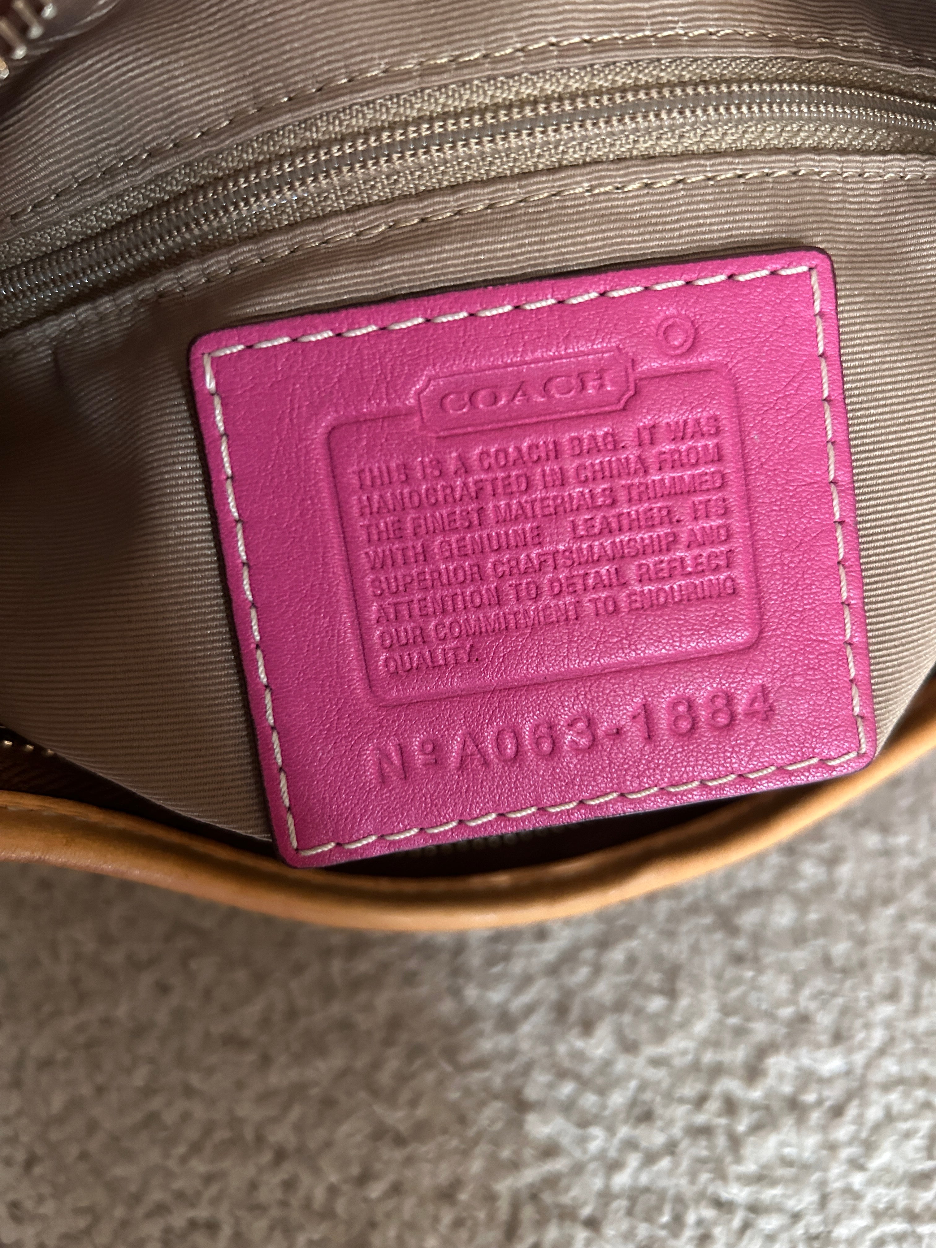 Vintage Coach stripe shoulder bag