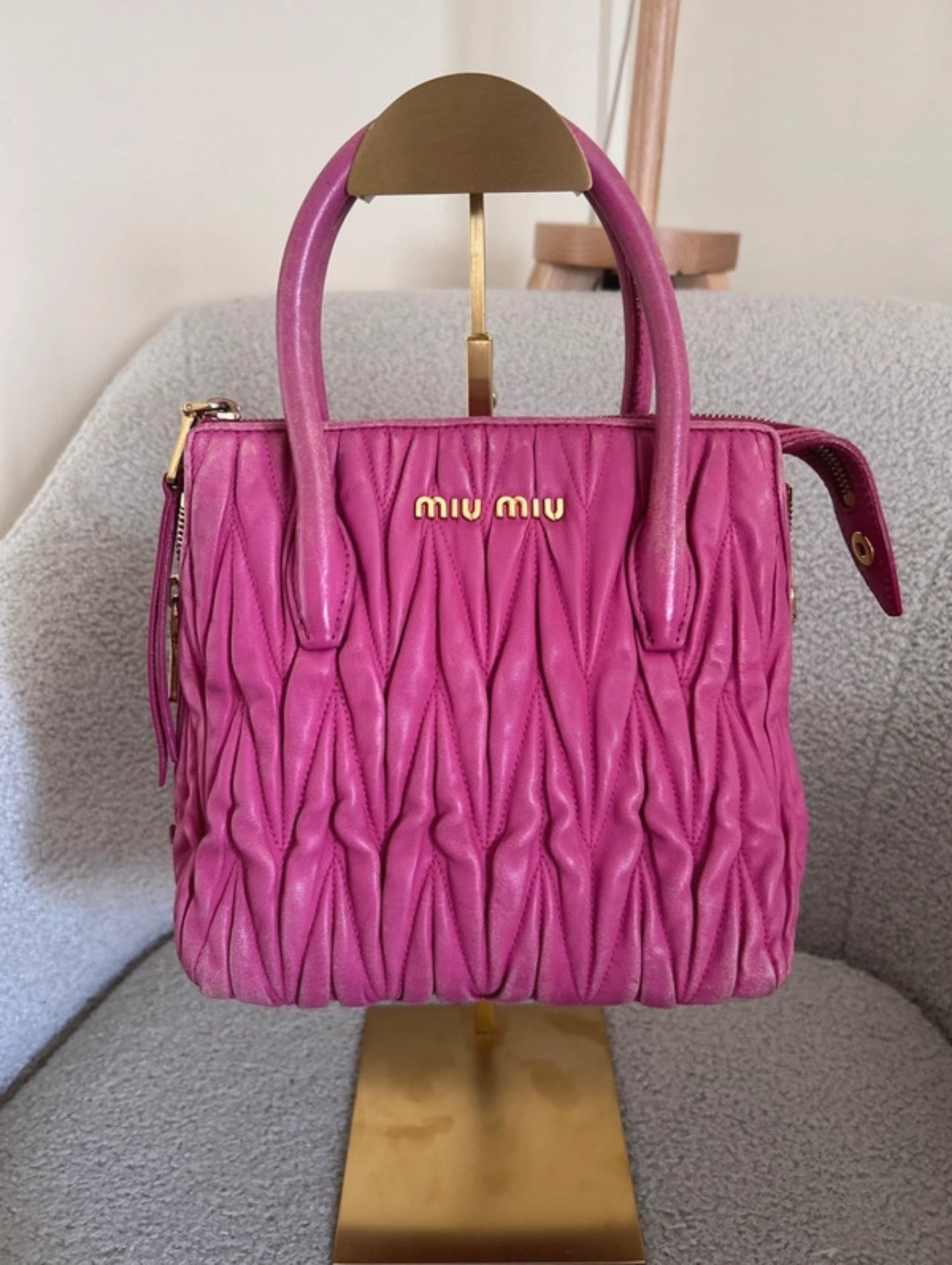 Vintage Miu Miu pink 2way handbag