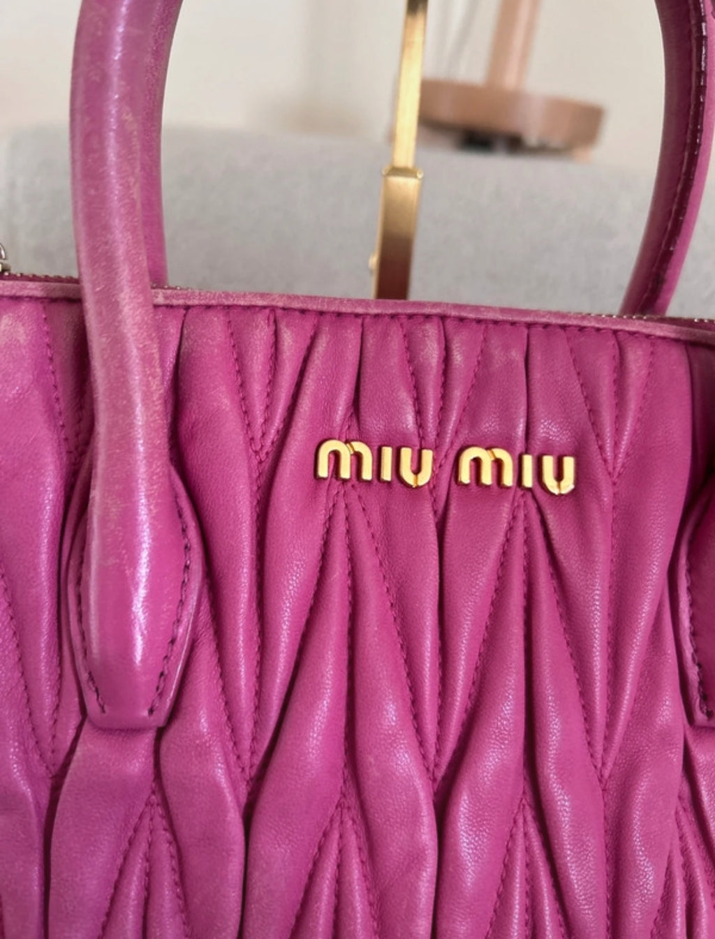 Vintage Miu Miu pink 2way handbag