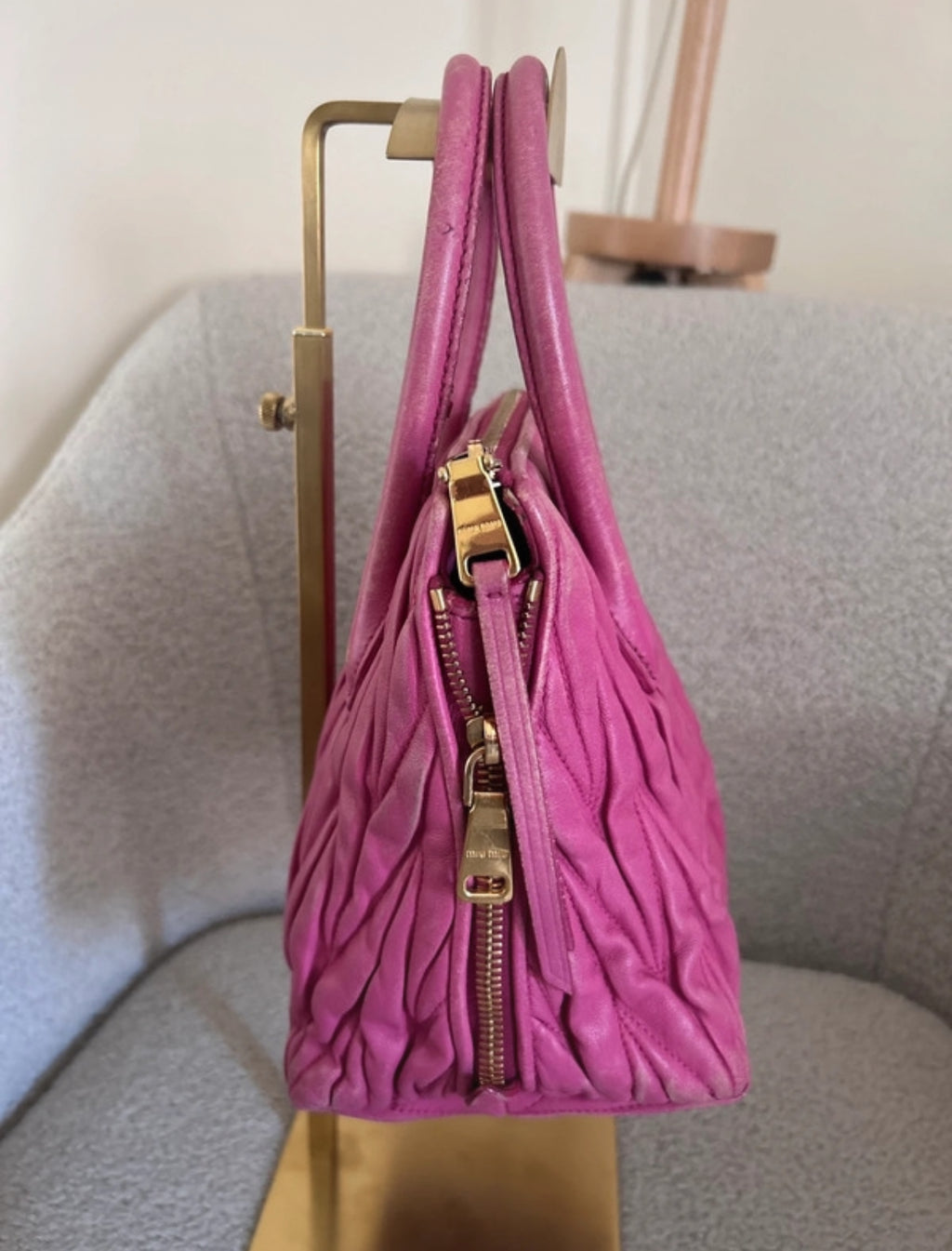 Vintage Miu Miu pink 2way handbag