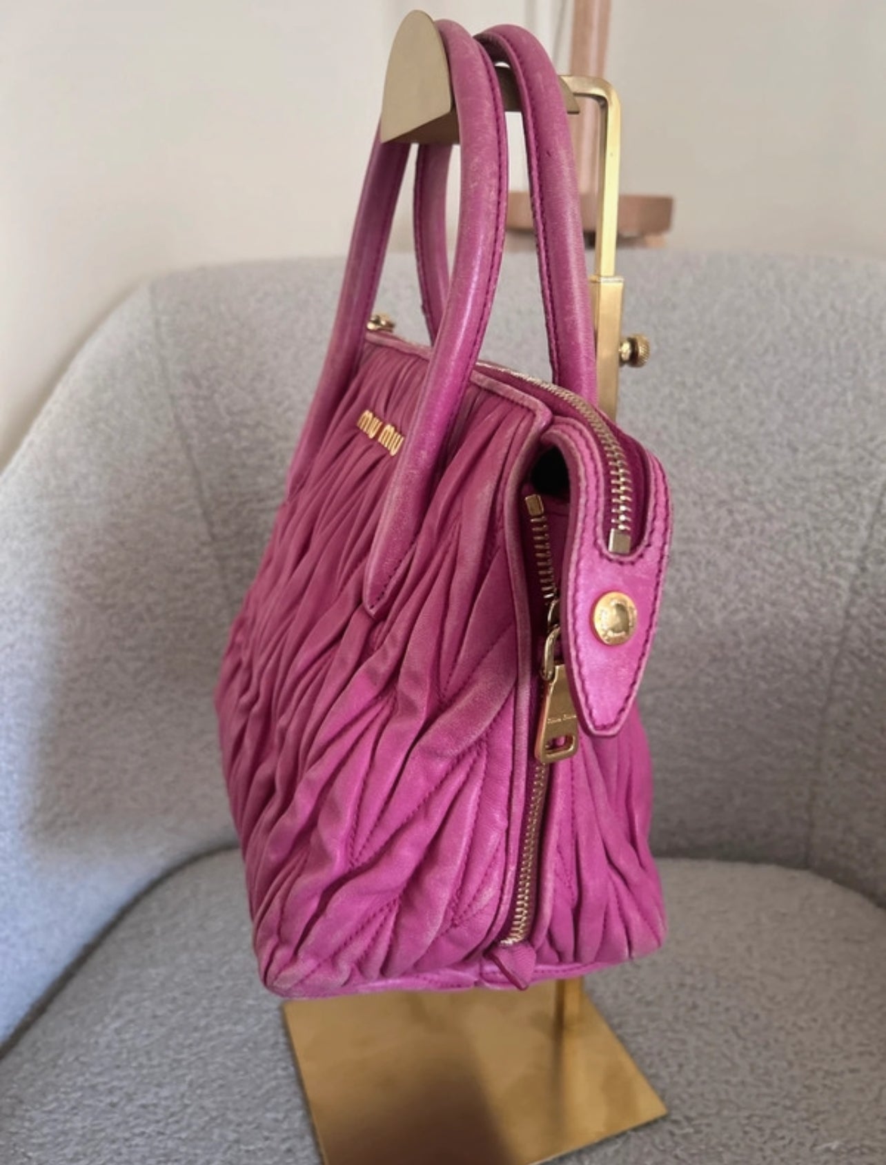 Vintage Miu Miu pink 2way handbag