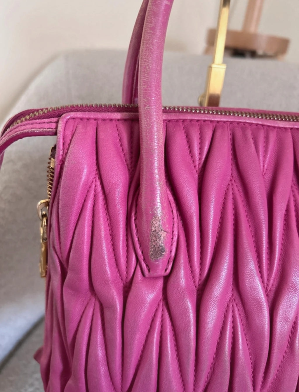 Vintage Miu Miu pink 2way handbag