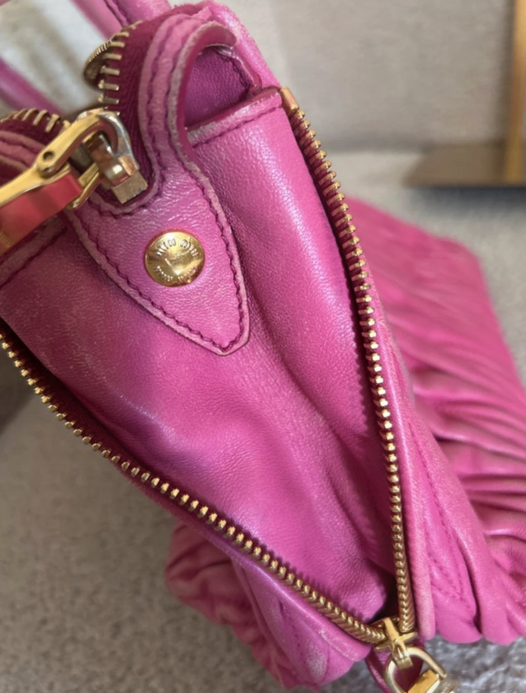 Vintage Miu Miu pink 2way handbag