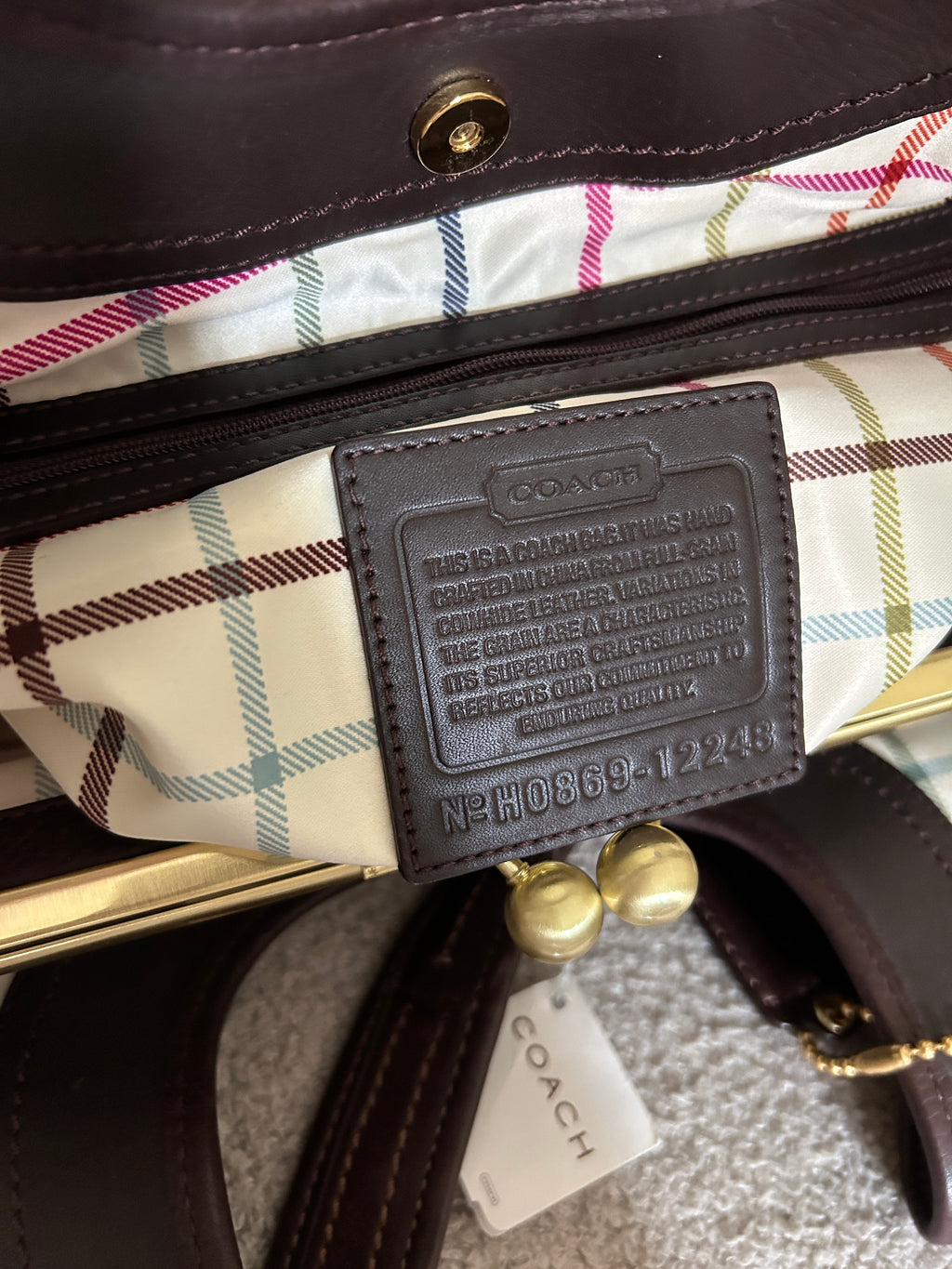 Vintage Coach kisslock shoulder bag