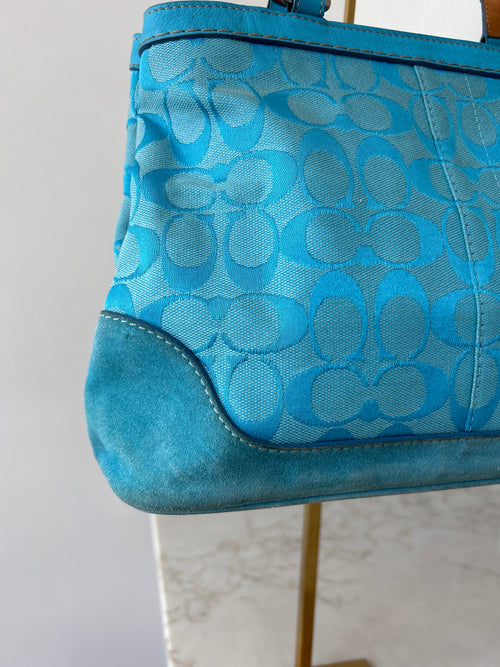 Vintage Coach blue shoulder bag