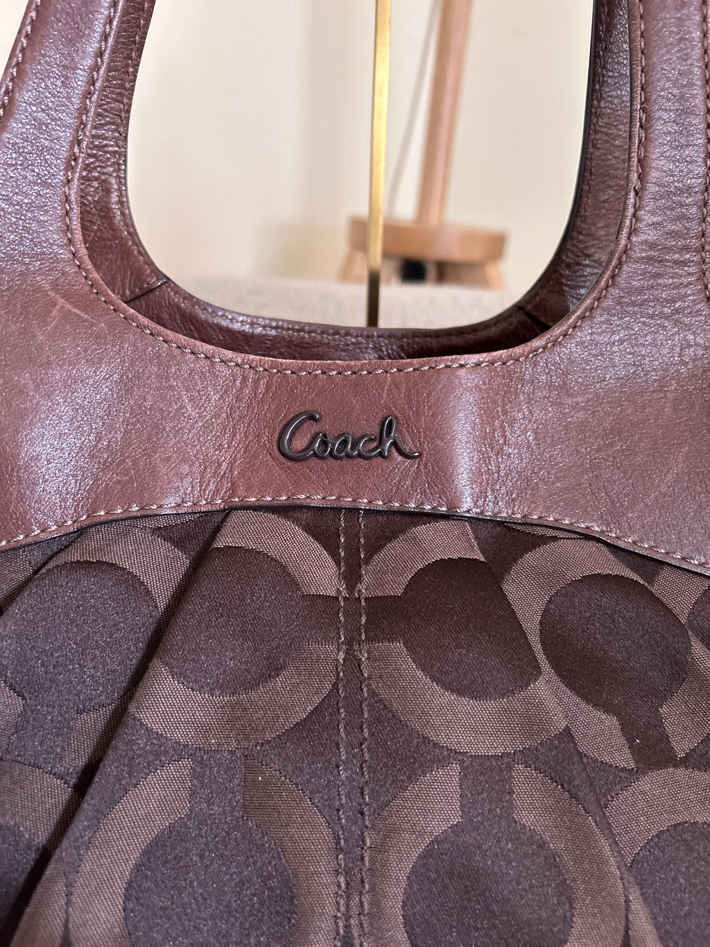 Vintage Coach chocolate brown shoulder bag