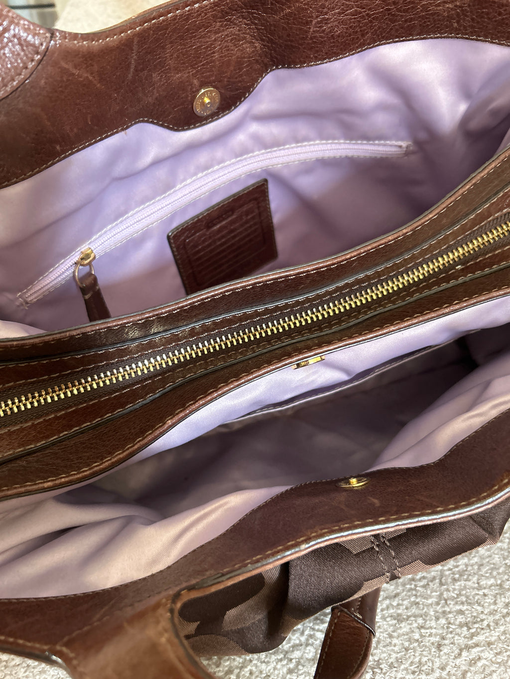 Vintage Coach chocolate brown shoulder bag