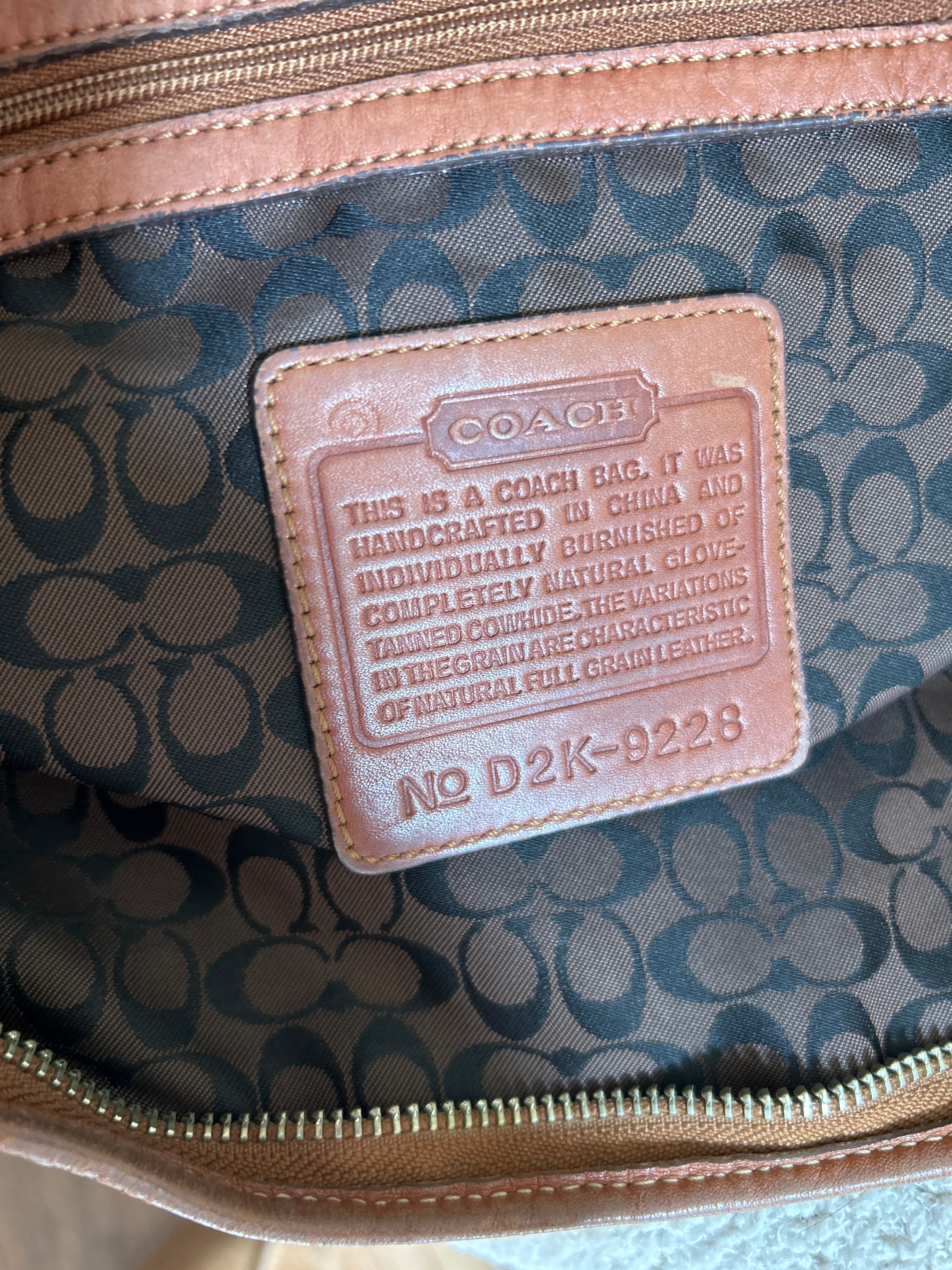 Vintage Coach large hobo bag