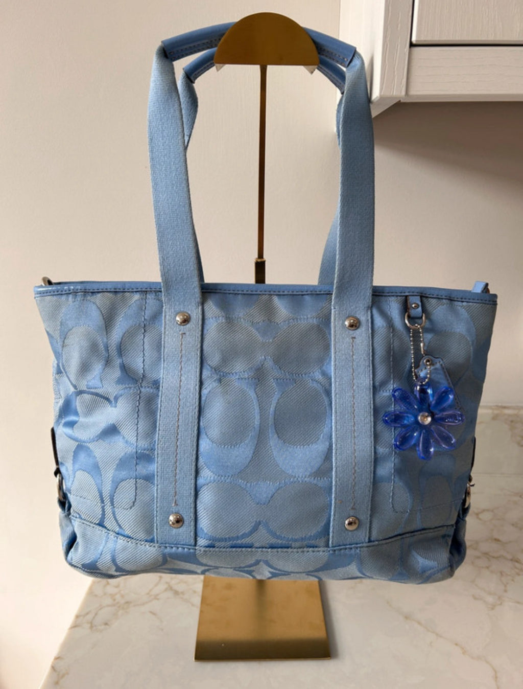 Vintage Coach blue shoulder bag