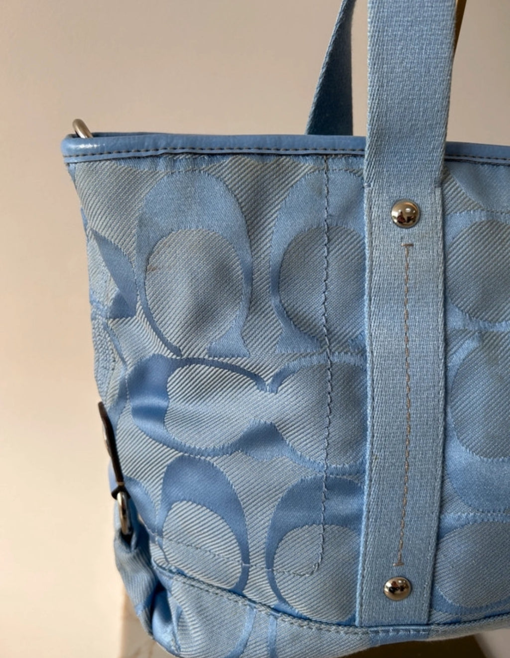 Vintage Coach blue shoulder bag