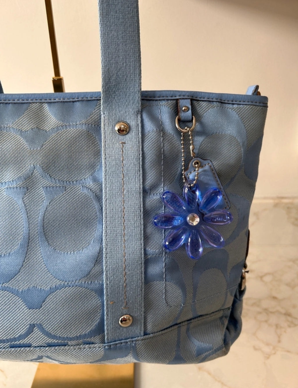 Vintage Coach blue shoulder bag